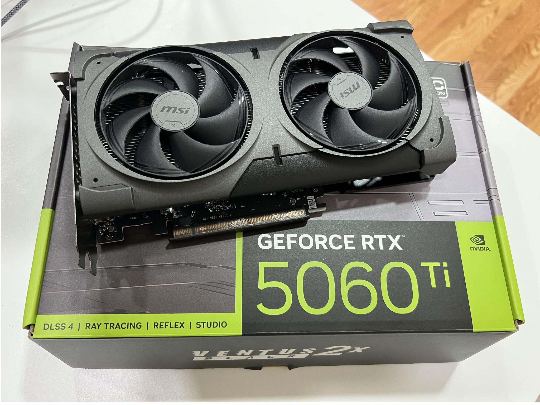 MSI GeForce RTX 5060 Ti VENTUS 2X OC Plus 16GB GDDR7 Dual Fan