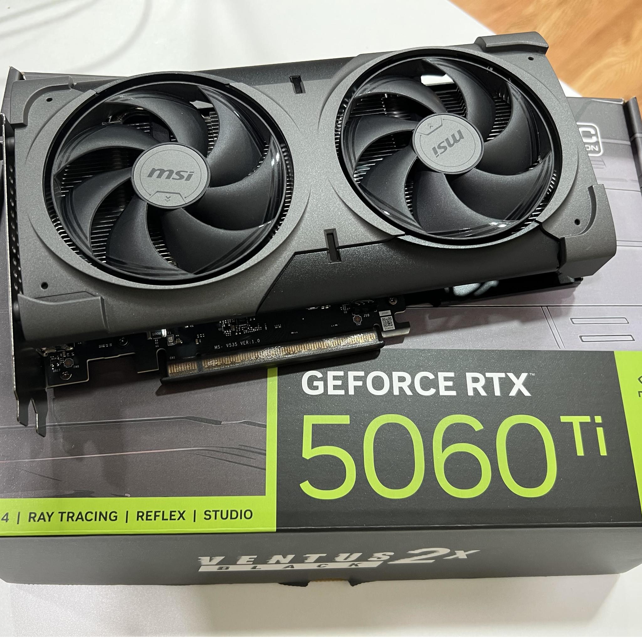MSI GeForce RTX 5060 Ti VENTUS 2X OC Plus 16GB GDDR7 Dual Fan