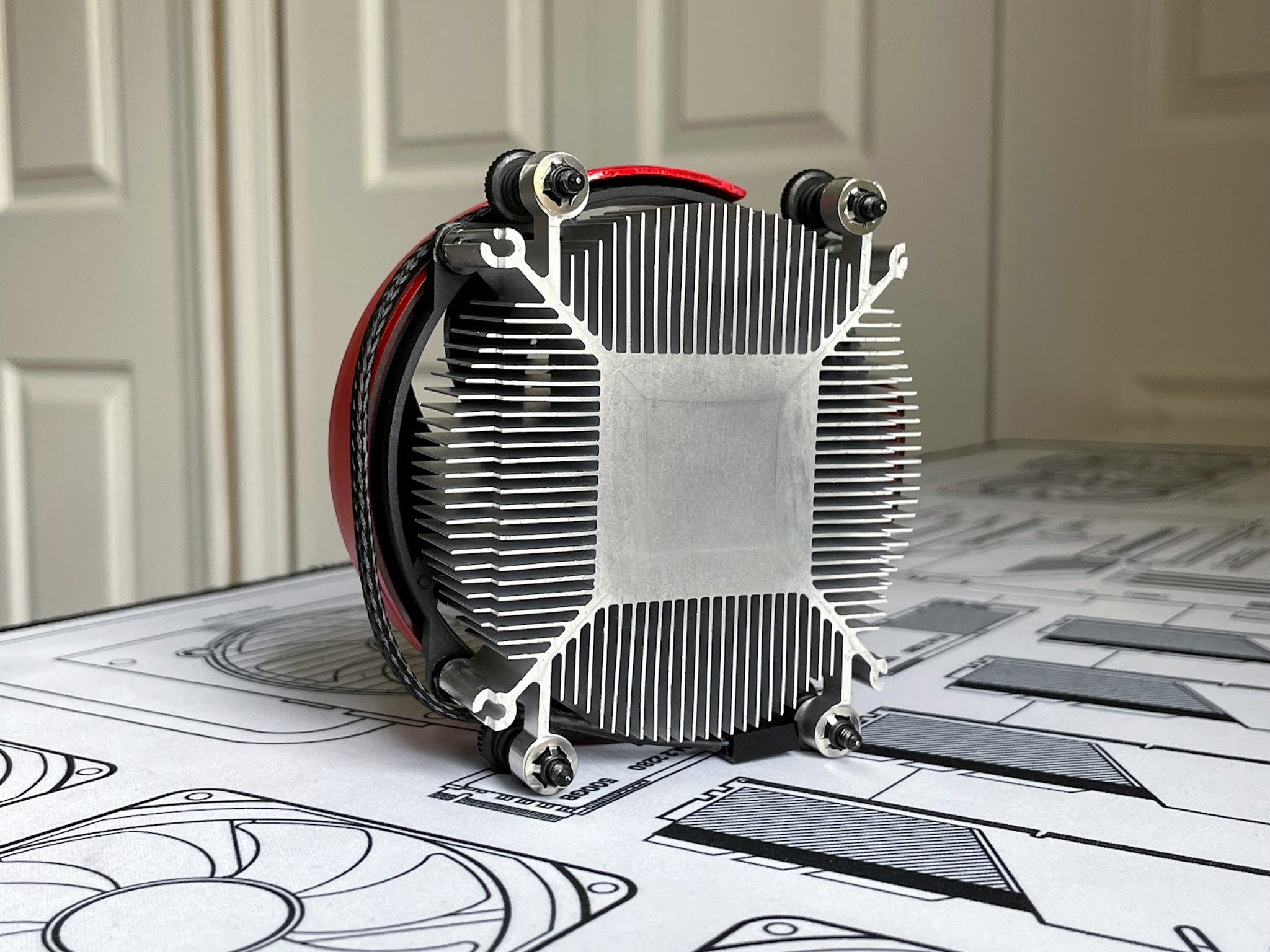 RED - AMD Wraith Stealth Socket AM4/AM5 4-Pin Custom Painted Stock Cooler (Multiple Qty Available!)