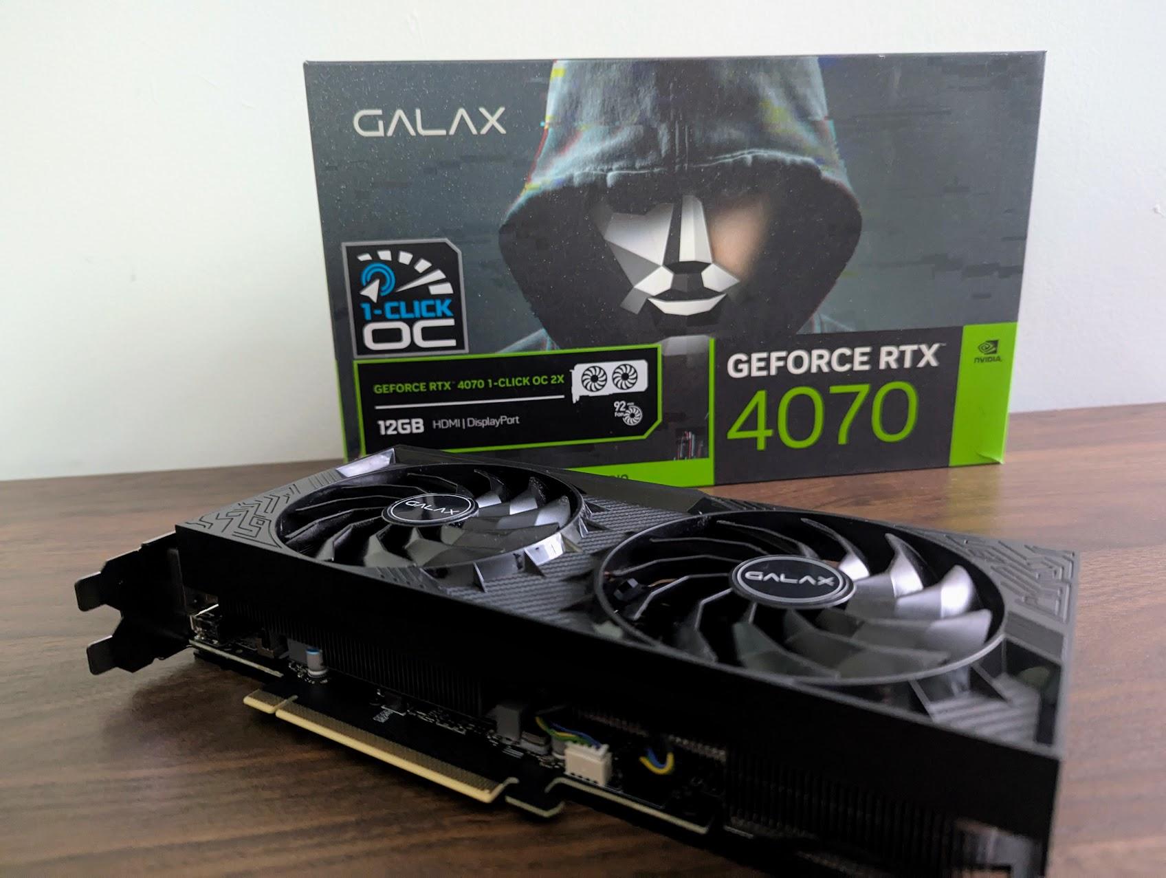 GALAX RTX 4070 1-Click OC 2X Graphics card - 12GB
