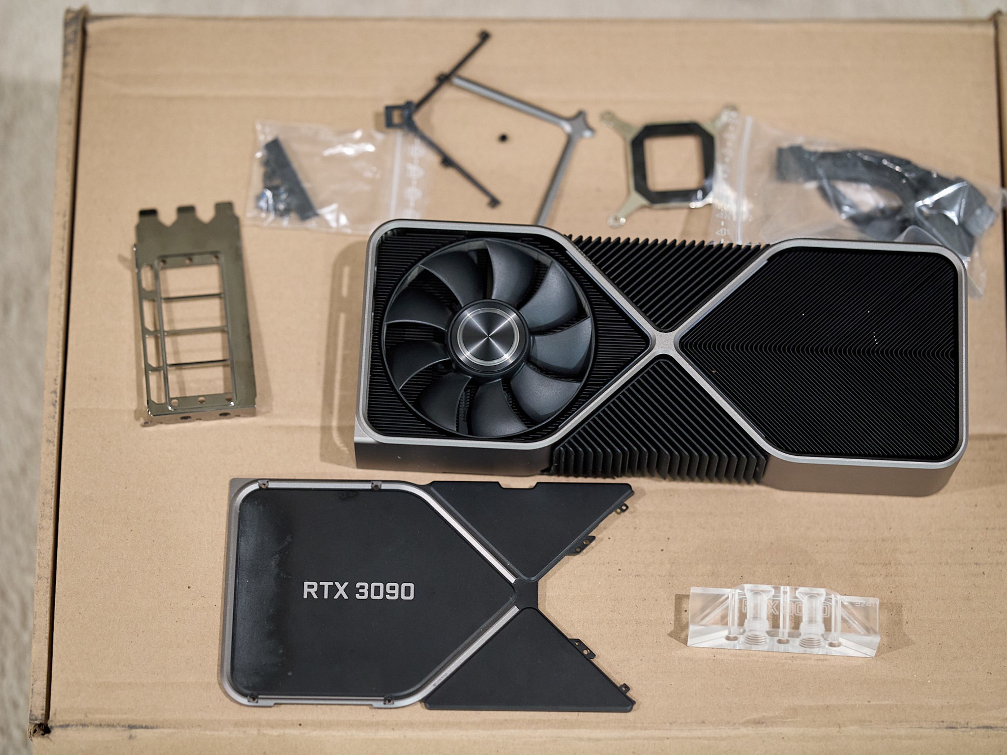 RTX 3090 FE with Stock Cooler and EK Special Edition GPU Block Included
