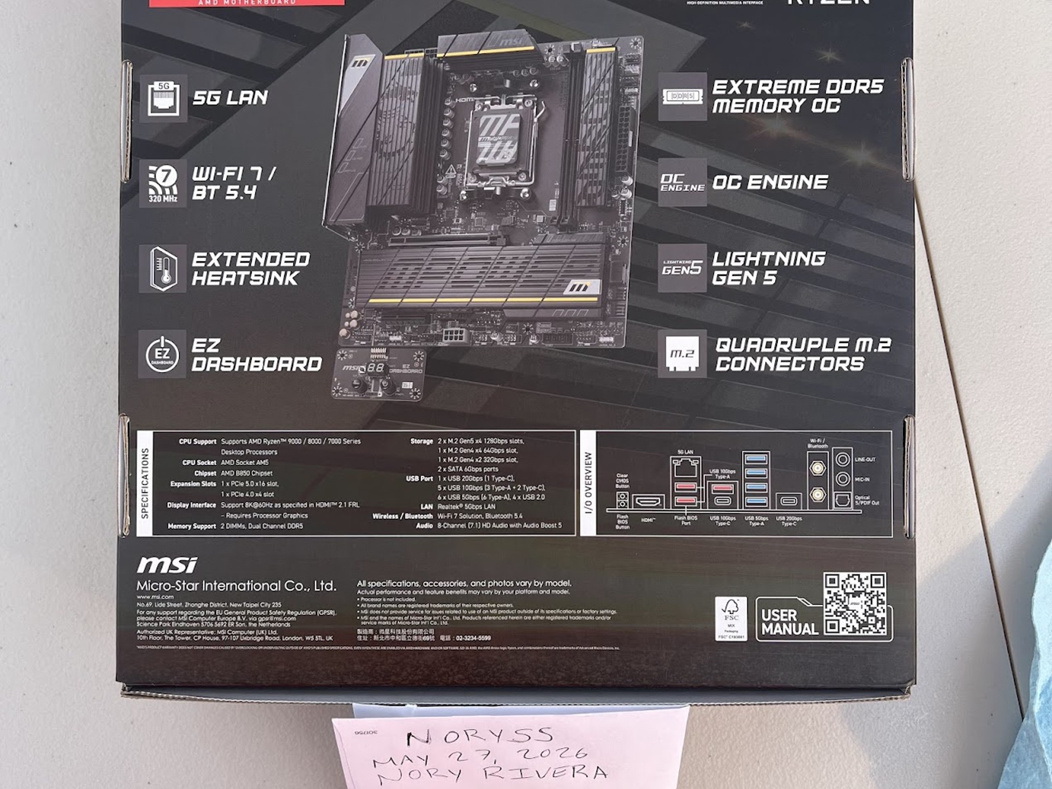 Ryzen 9800X3D + MSI MPOWER + DDR5 32GB!!!