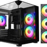 3 glass panel infinity fan case x3 120mm fans