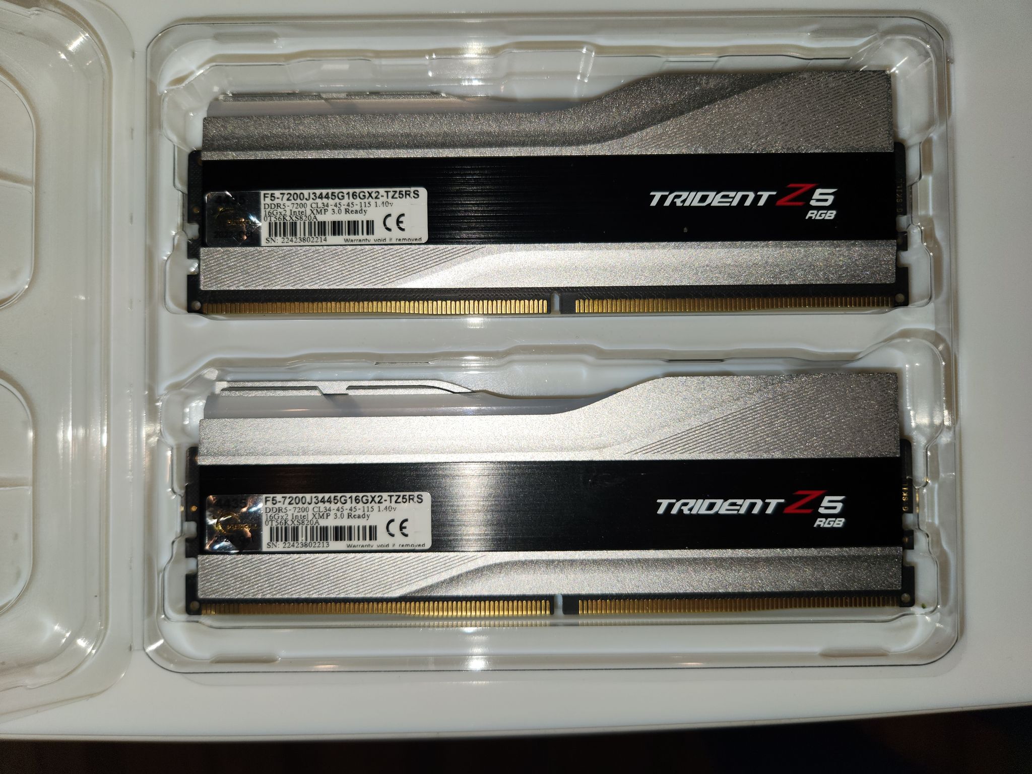 Trident Z5 RGB DDR5 7200mhz 32gb (2x16)