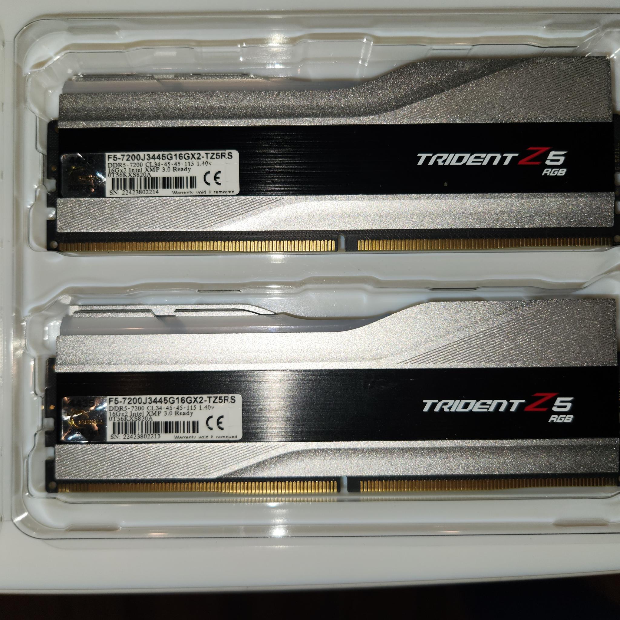 Trident Z5 RGB DDR5 7200mhz 32gb (2x16)