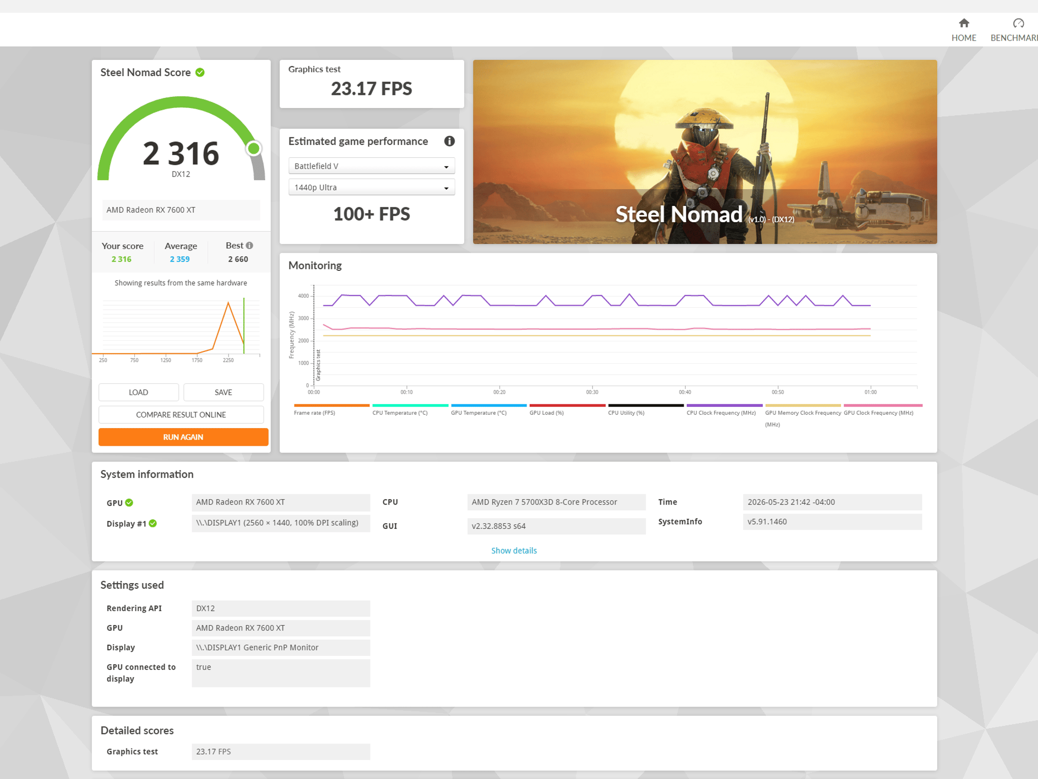 BLACKOUT 1440p, Ryzen 7 5700X3D,RX 7600 XT 16g, 32g RAM, 1TB NVMe, Windows 11, Drivers Installed