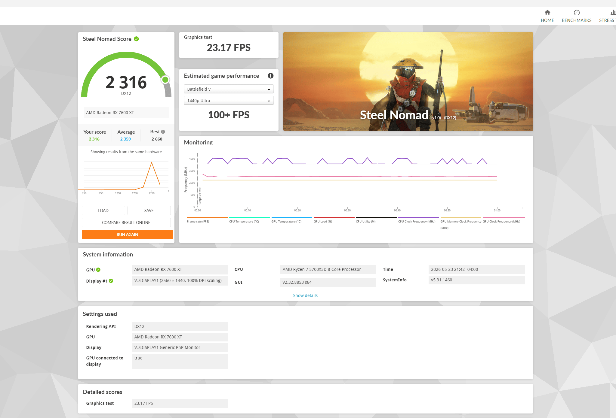 BLACKOUT 1440p, Ryzen 7 5700X3D,RX 7600 XT 16g, 32g RAM, 1TB NVMe, Windows 11, Drivers Installed