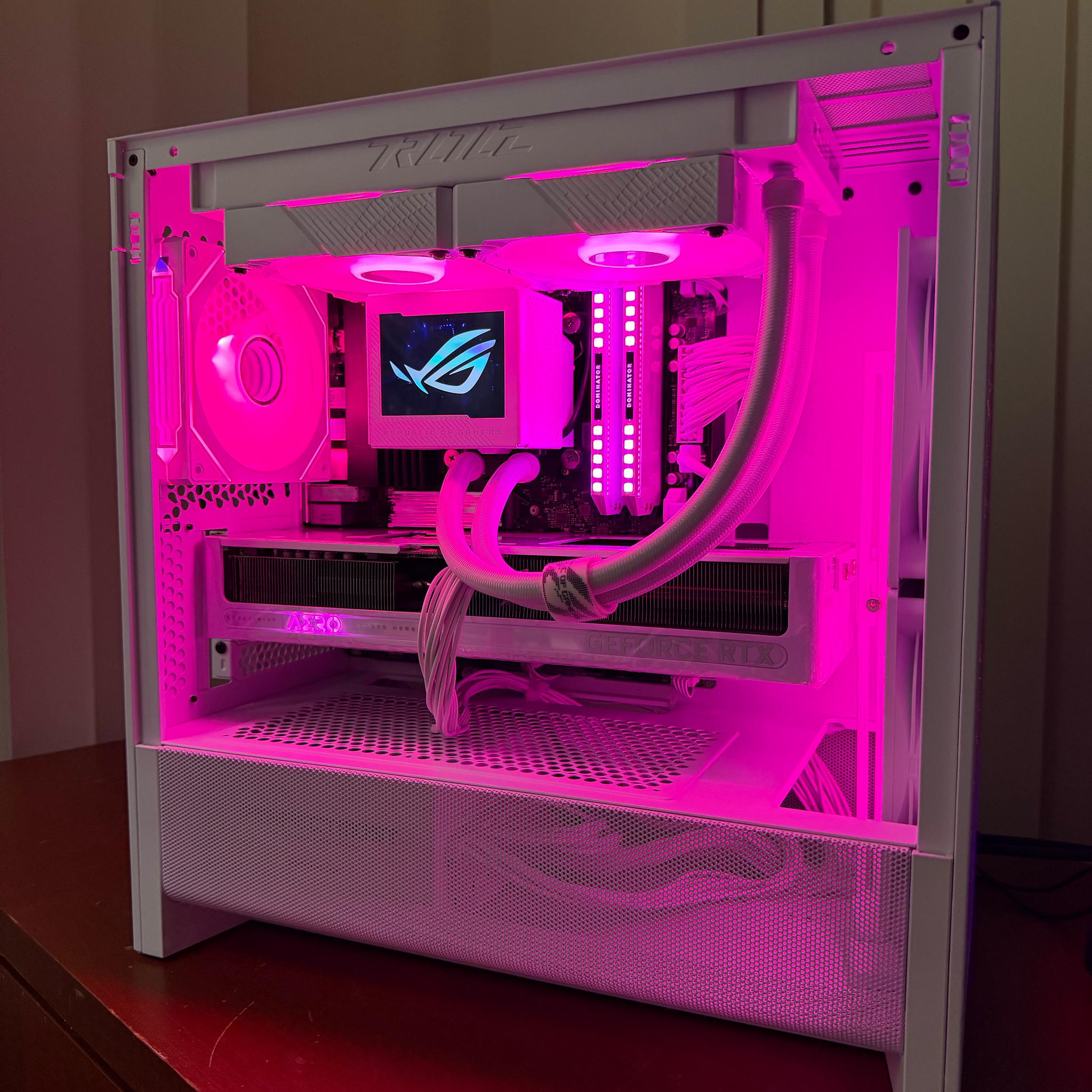 “Pink Panther” Gaming PC Customizable RGB Ryzen 7 8700G, RTX 5070 12GB, 32GB DDR5, 1TB Gen4 NVMe
