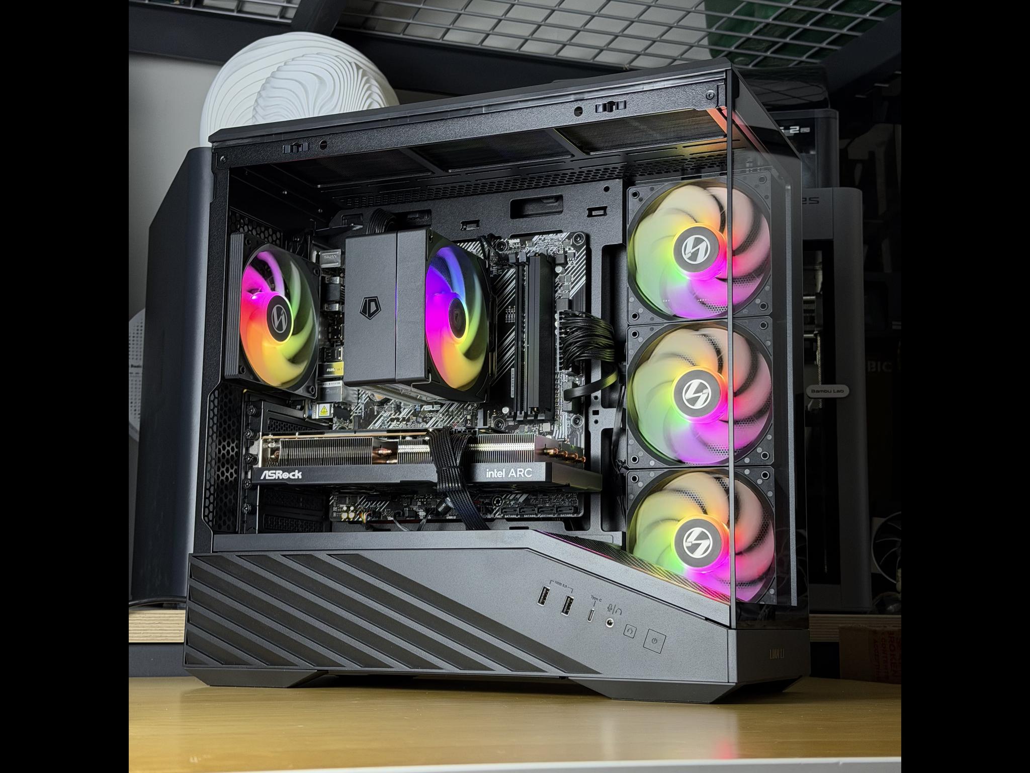 Custom Gaming PC – Ryzen 5 5500 | Arc A580 | 16GB DDR4 | 1TB SSD | Lian Li V100R