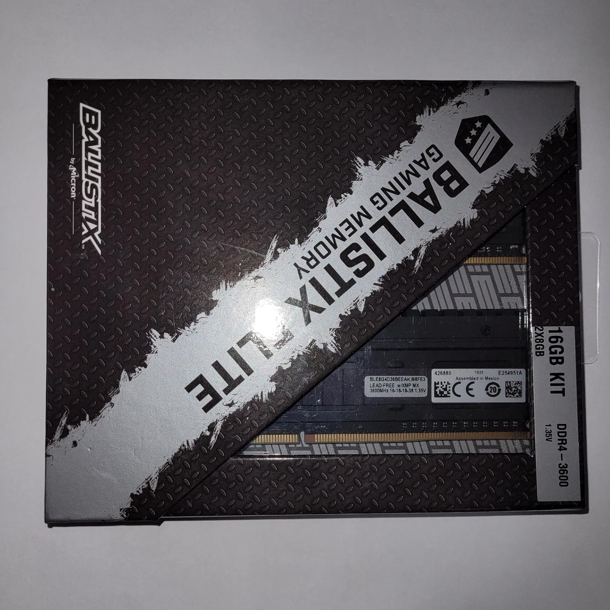 Crucial Ballistix Elite 3600 MHz DDR4 DRAM Memory Kit 16GB (8GBx2) CL16 BLE2K8G4D36BEEAK