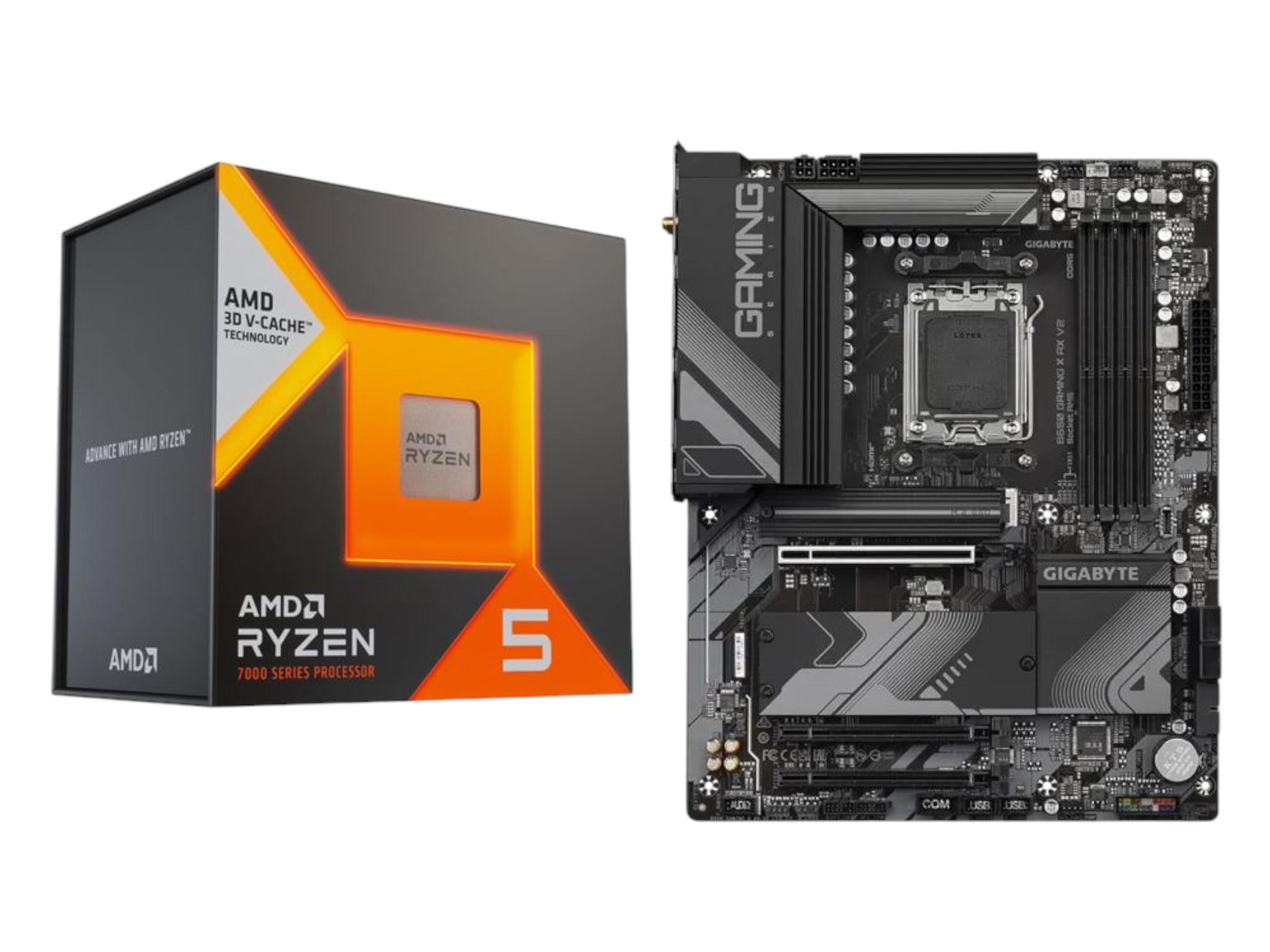 AMD Ryzen 5 7600X3D + Gigabyte B650 Gaming X AX V2 (CPU + Motherboard Bundle)