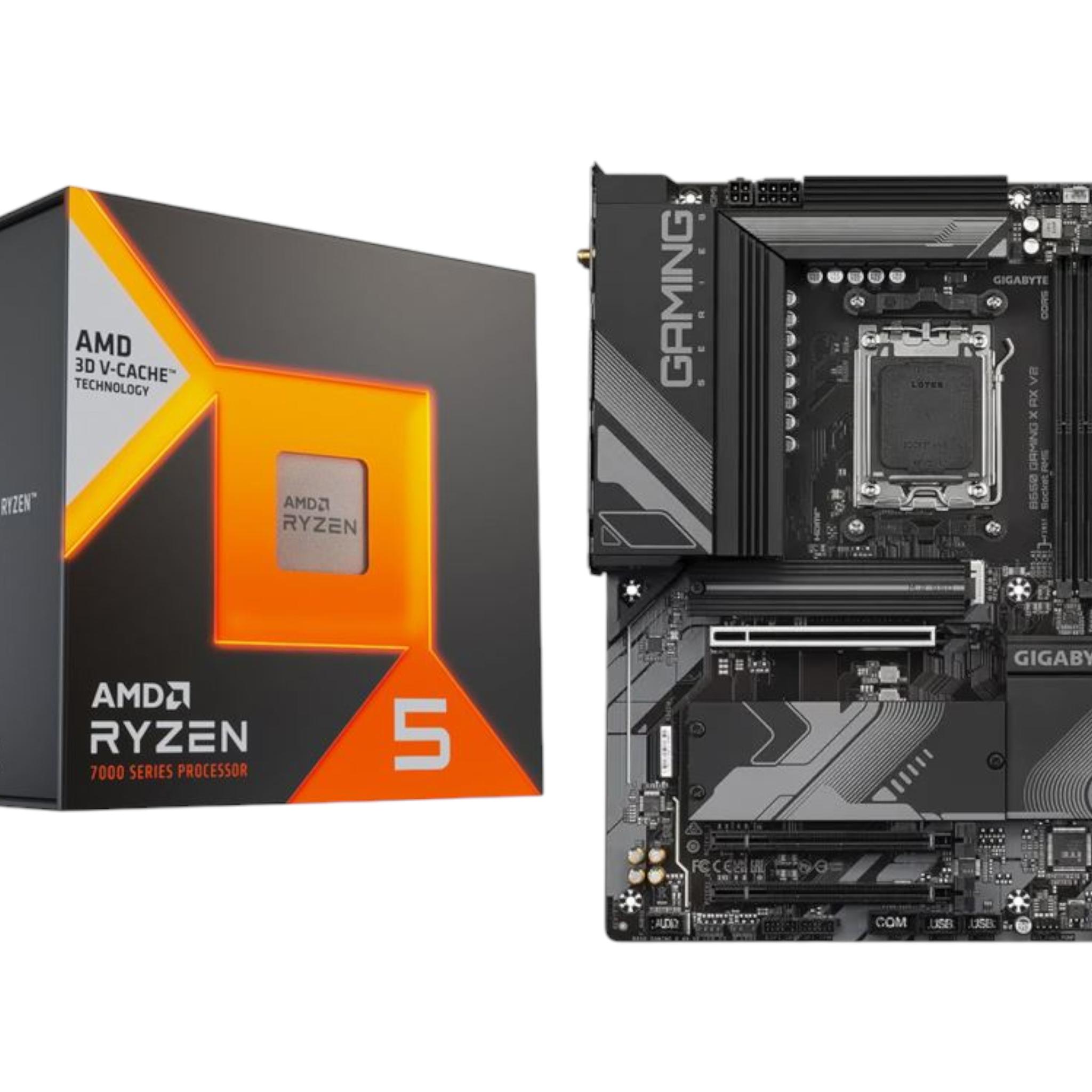 AMD Ryzen 5 7600X3D + Gigabyte B650 Gaming X AX V2 (CPU + Motherboard Bundle)