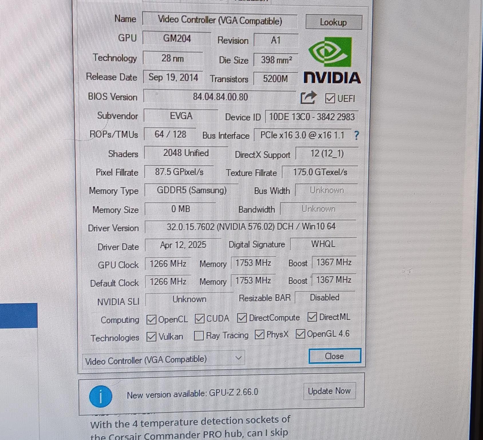 EVGA GeForce GTX 980 4GB Graphics Card