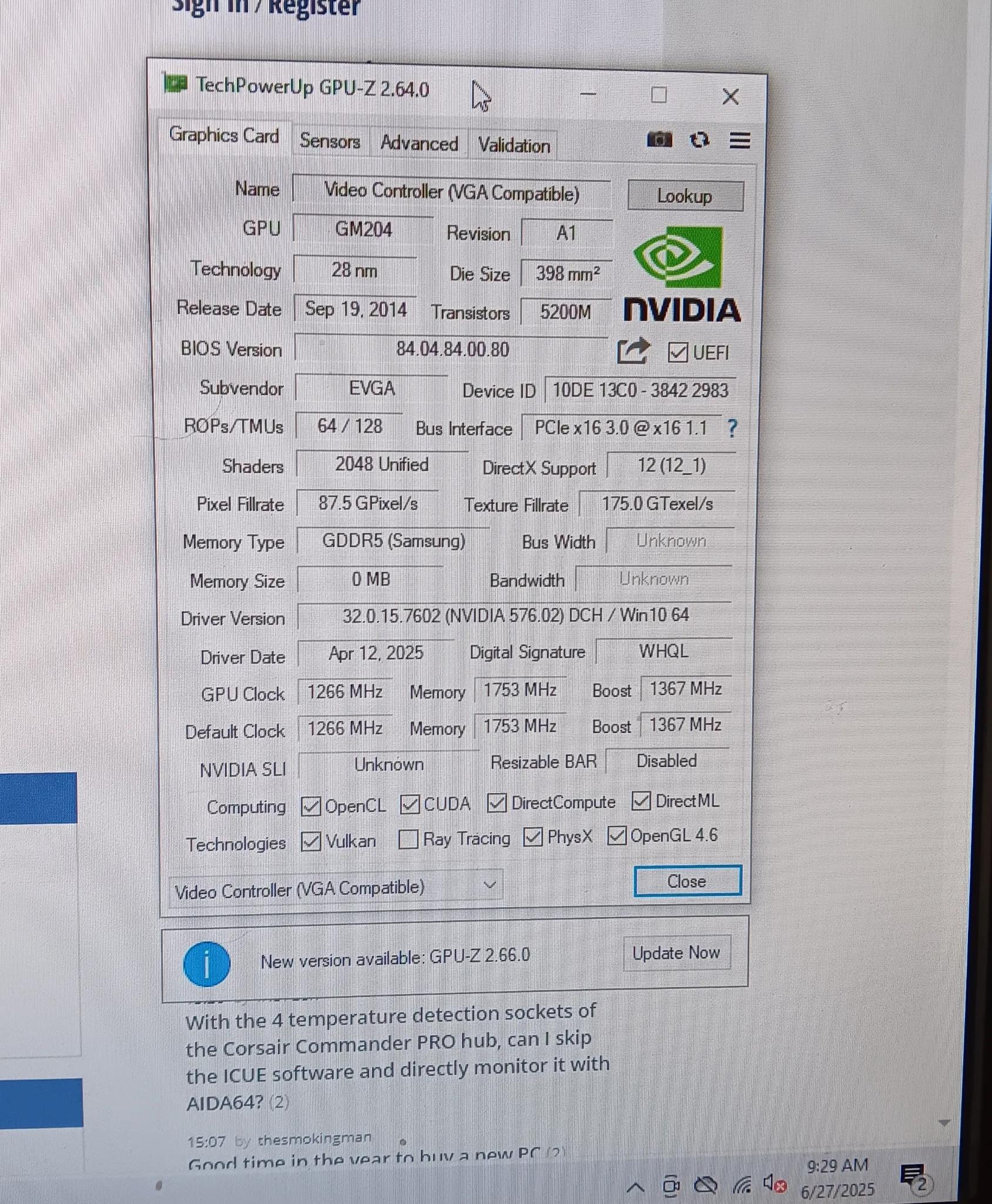 EVGA GeForce GTX 980 4GB Graphics Card