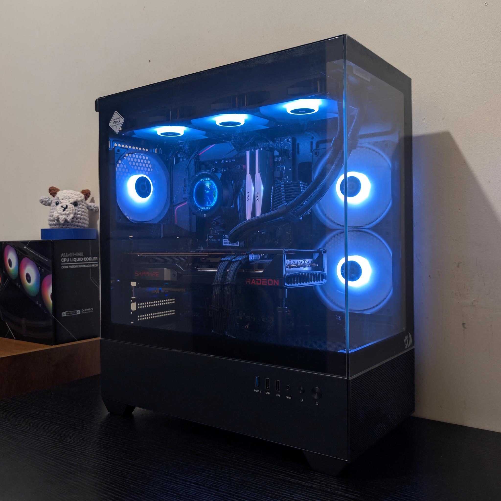 🔥🐦‍⬛ 1440p Gaming Beast | RX 6800XT| Ryzen 7 5800X | 1TB SSD | 32GB RAM | WiFi 6 & Bluetooth 🐦‍⬛🔥