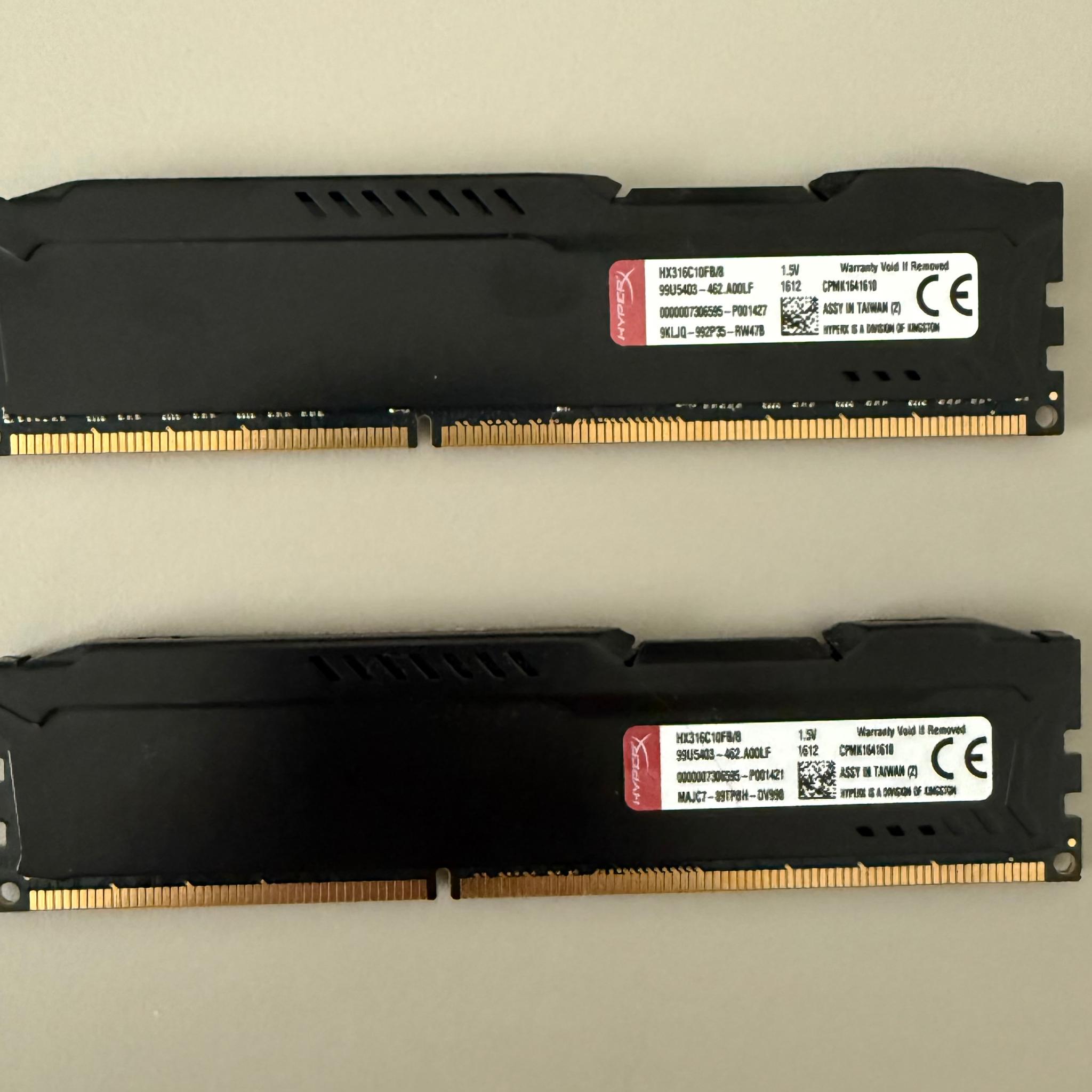 HyperX 16GB DDR3-1600 (x2 8GB) Kit