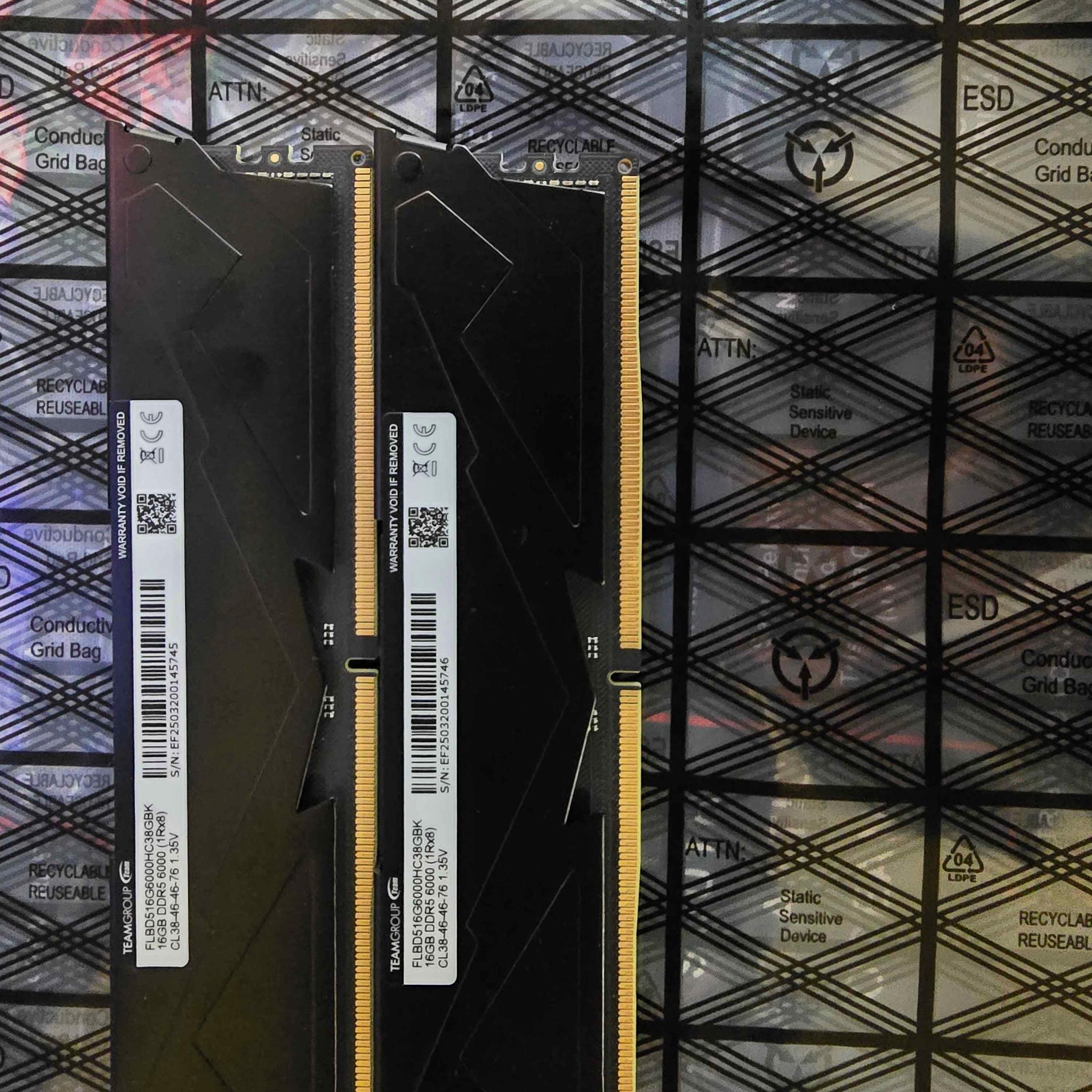 FREE SHIPPING TEAMGROUP T-Force Vulcan DDR5 32GB (2x16GB) 6000MHz DDR5 RAM (Black)