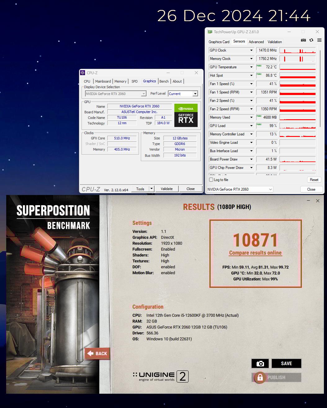 12GB ASUS Dual GeForce RTX 2060 EVO GDDR6