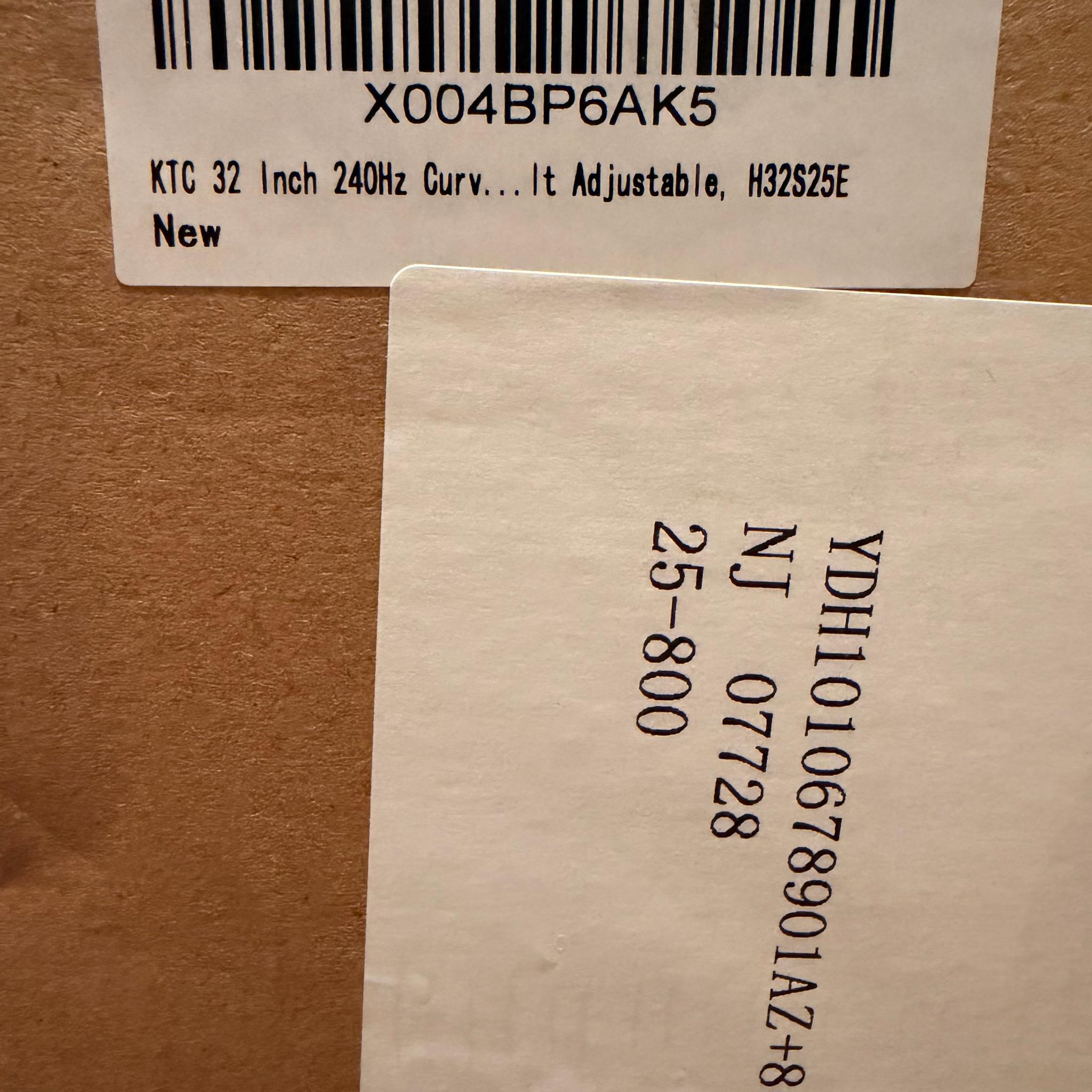 Brand New KTC 32in 2K 240Hz LCD curved gaming monitor (H32S25E)