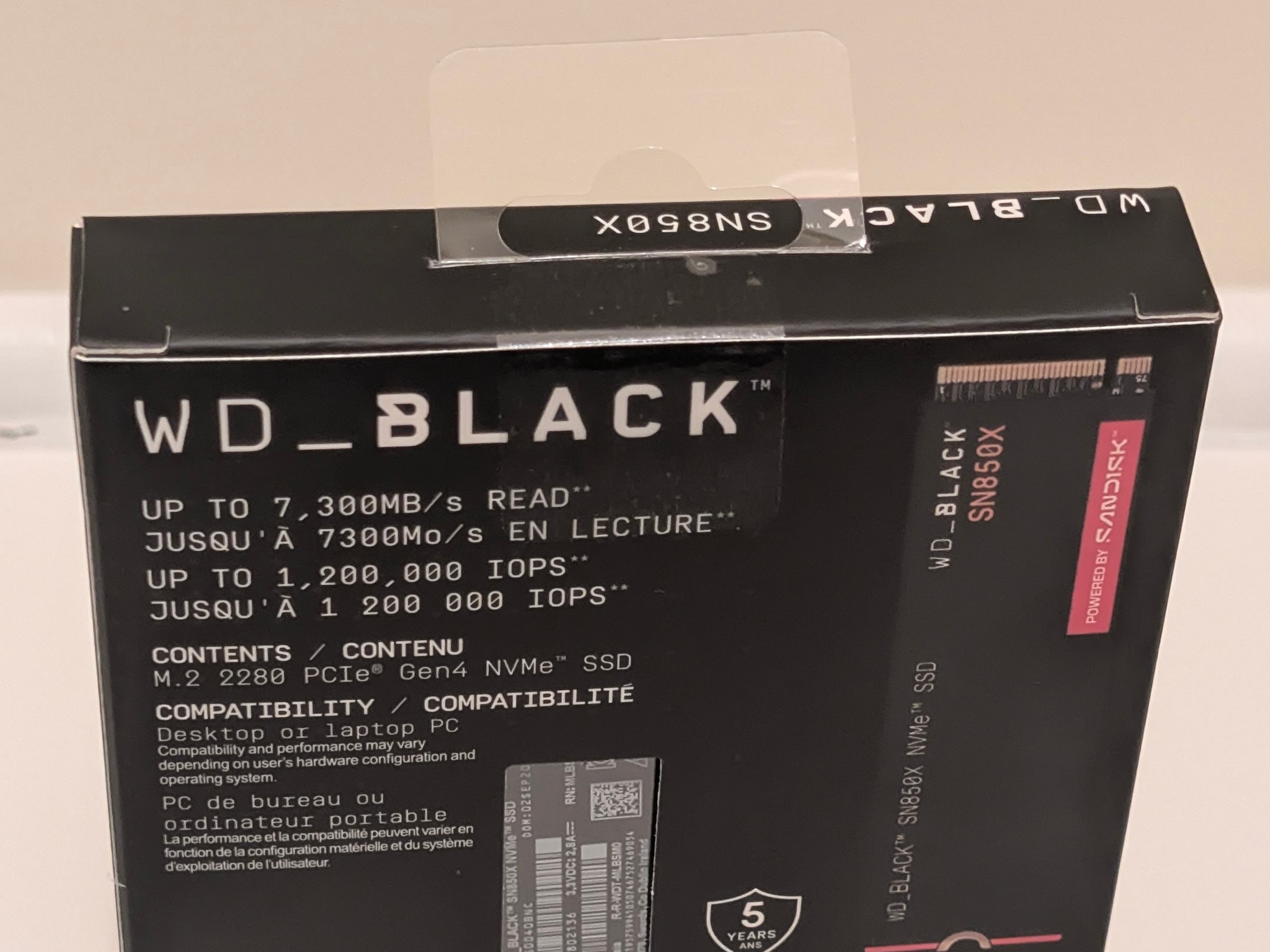Western Digital WD_BLACK SN850X 4TB NVMe Internal M.2 SSD NEW SEALED w/o heatsink