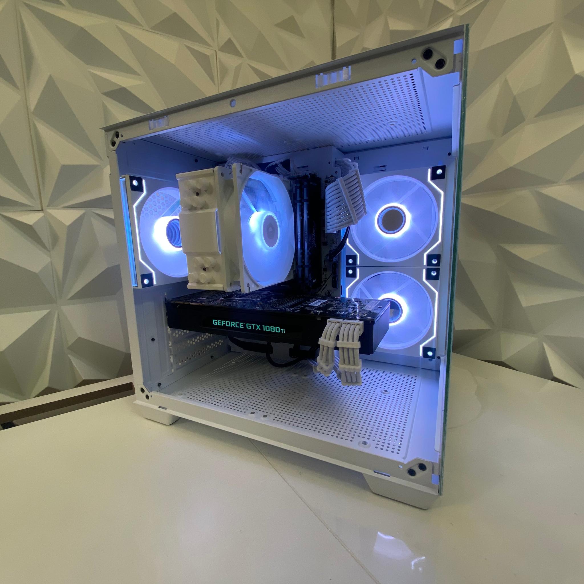 🎅🎅 White Elite Build – Ryzen 5 3600 + GTX 1080 Ti 11GB | 1080p/1440p High FPS Ready