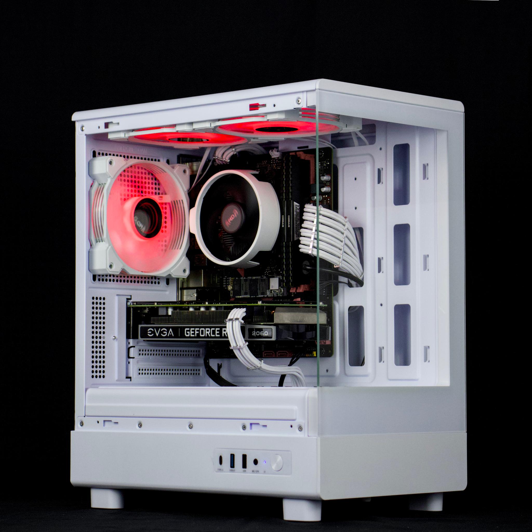 🔴⚪Gaming PC – RTX 2060, Ryzen 7 2700, 16GB RAM, 1TB SSD - WiFi, BlueTooth ⚪🔴