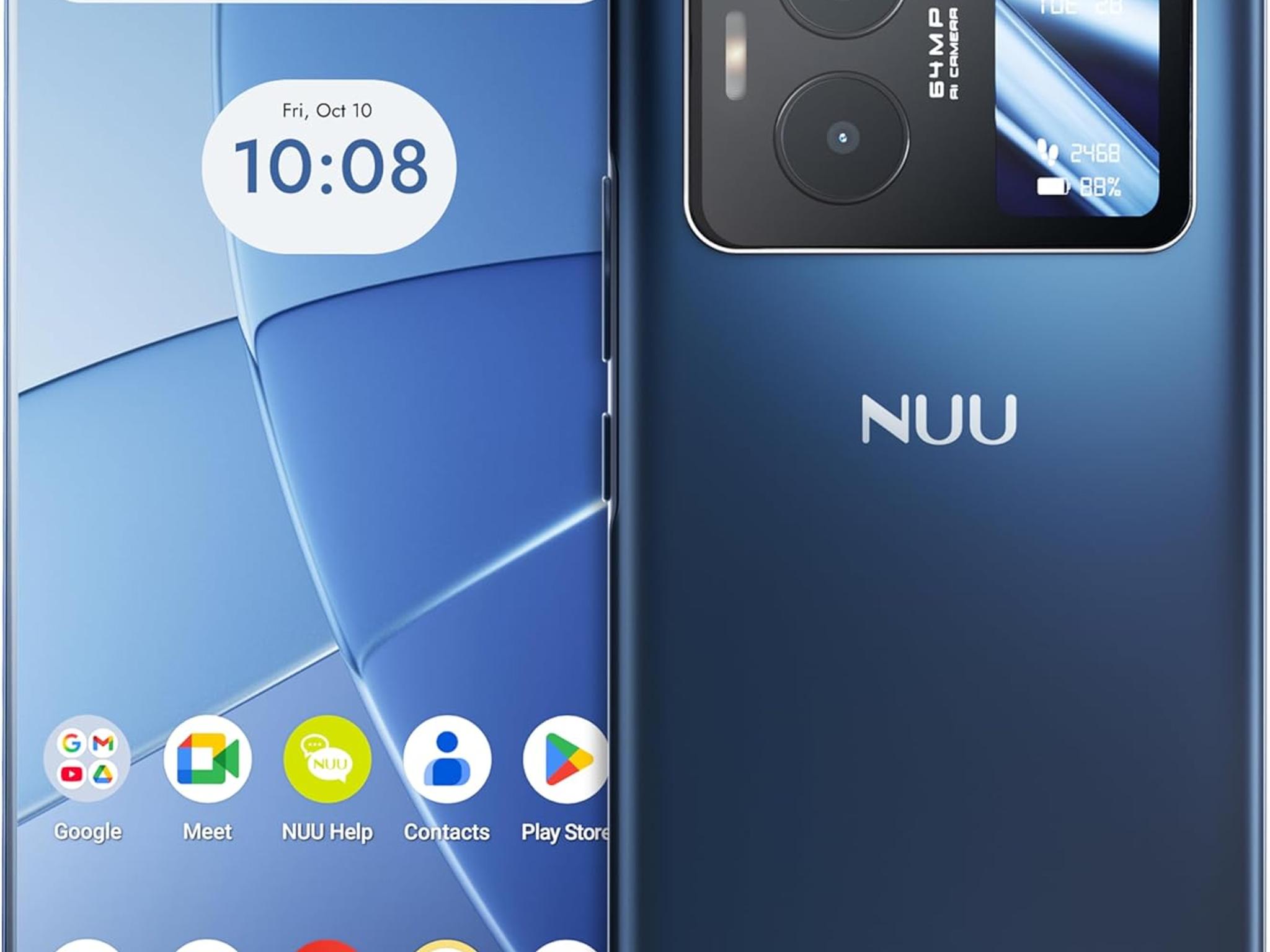 NUU B40 5G, Unlocked, Dual SIM, Dual AMOLED Display, 120Hz, 64 MP Camera, 8GB+256GB
