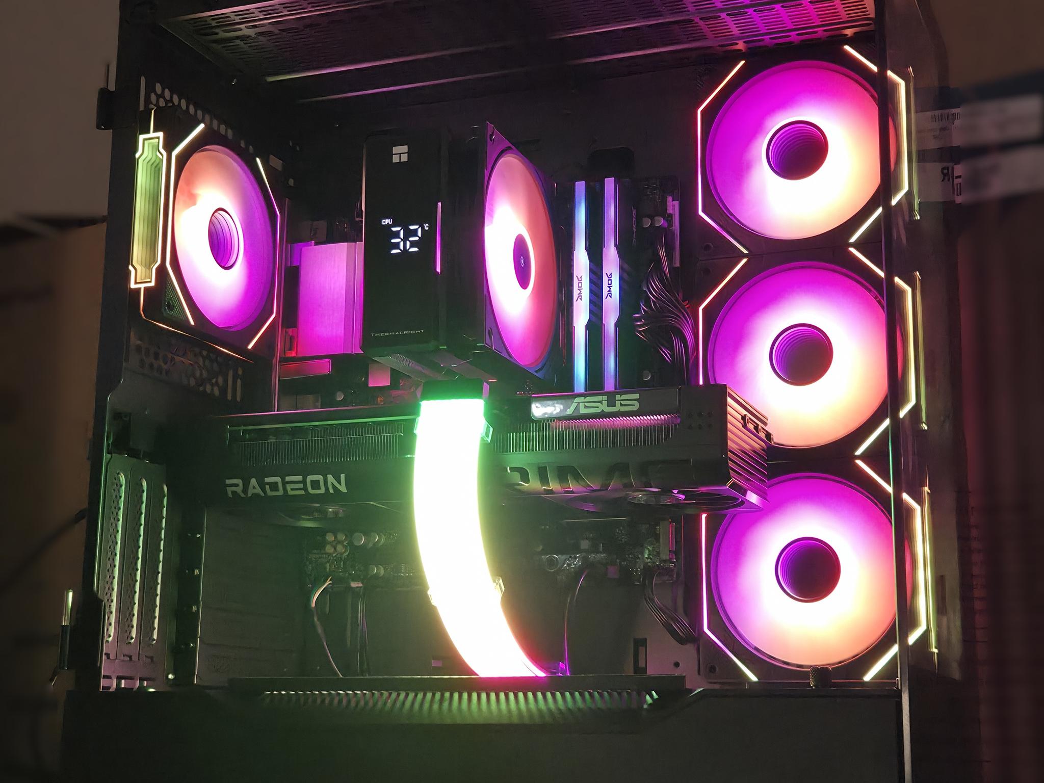 Magmadar!🔥– Ryzen 7 5800XT • RX 9060 XT • 32GB DDR4 • 1TB Gen4 NVMe • Temp Display