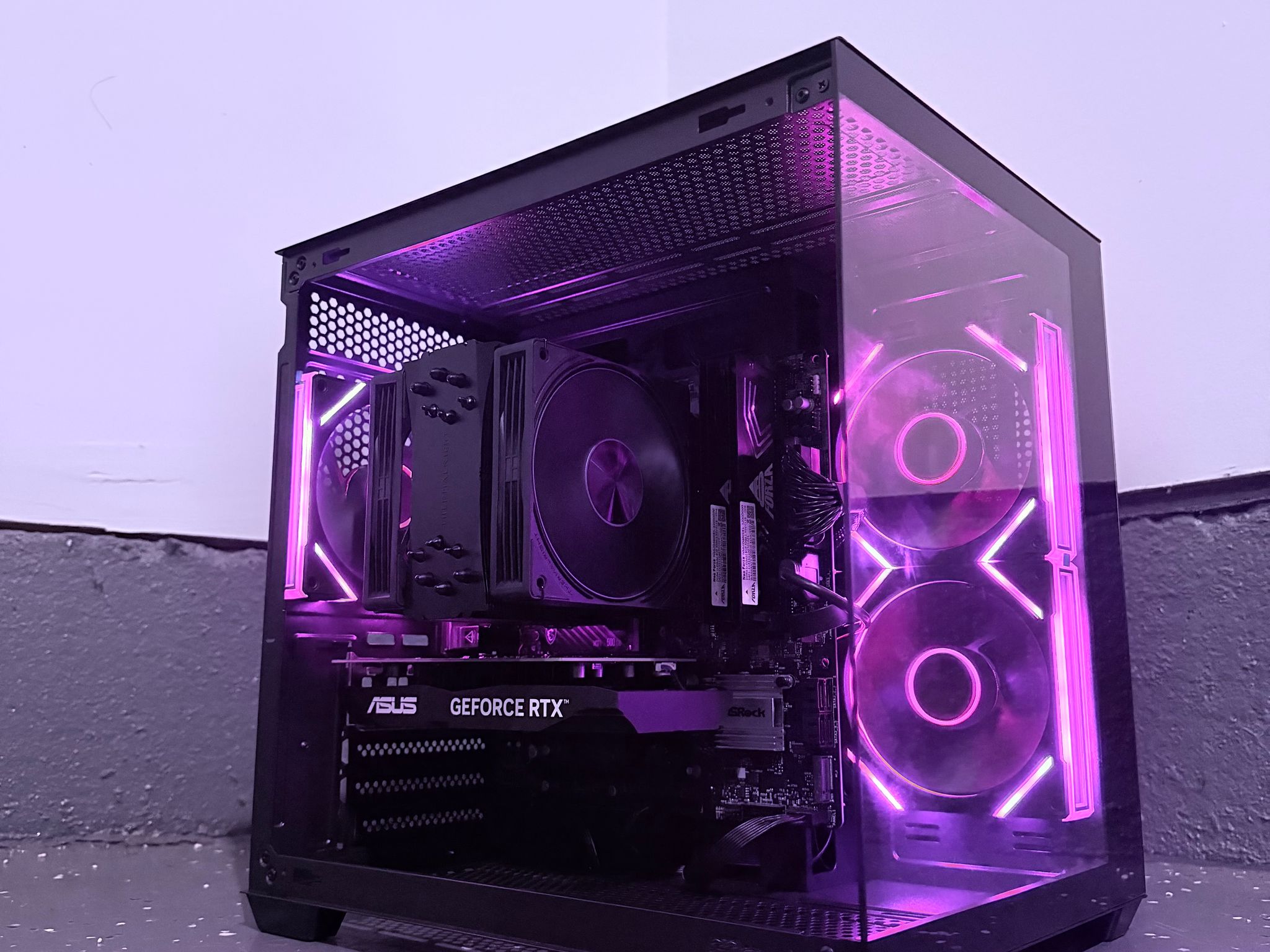 ⚫️"Obsidian Glow"🌈| 1080p Gaming | RTX 3050 | Ryzen 5 5500 | 16GB Ram | 500GB SSD | Free Shipping