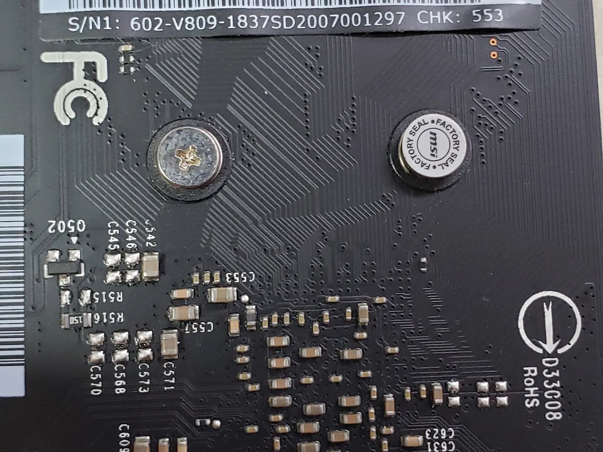 MSi GT1030 graphics card