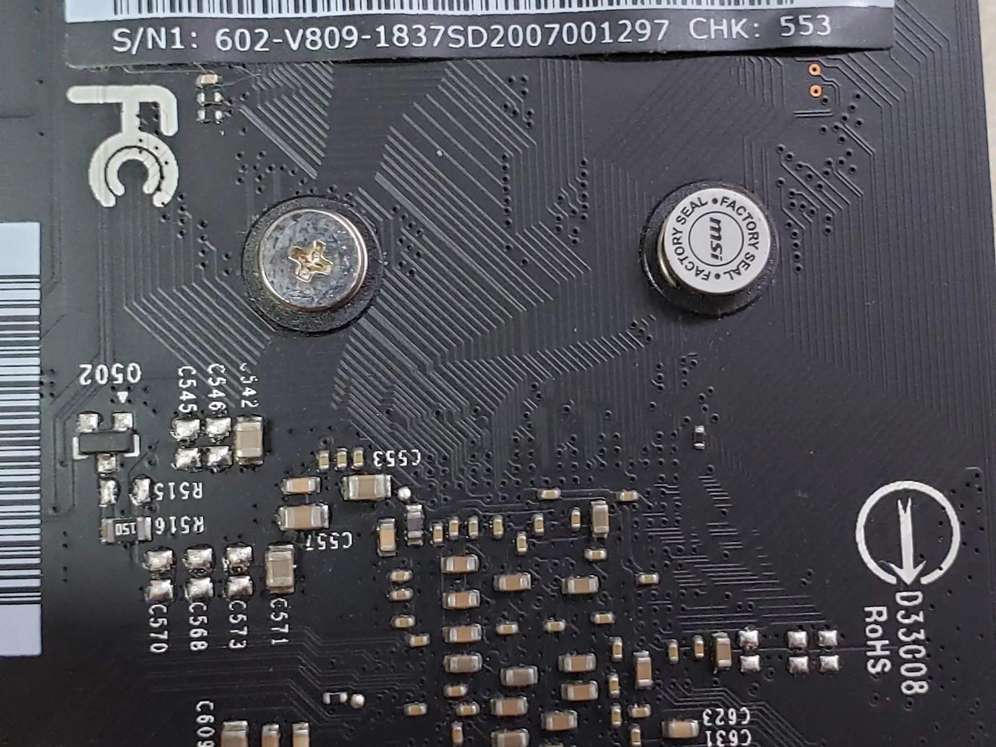 MSi GT1030 graphics card