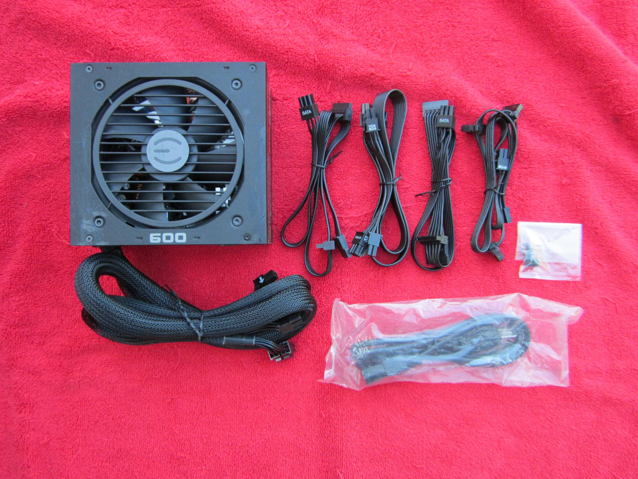 EVGA 600 BQ, 80+ BRONZE 600W, Semi Modular, Power Supply 110-BQ-0600-RX