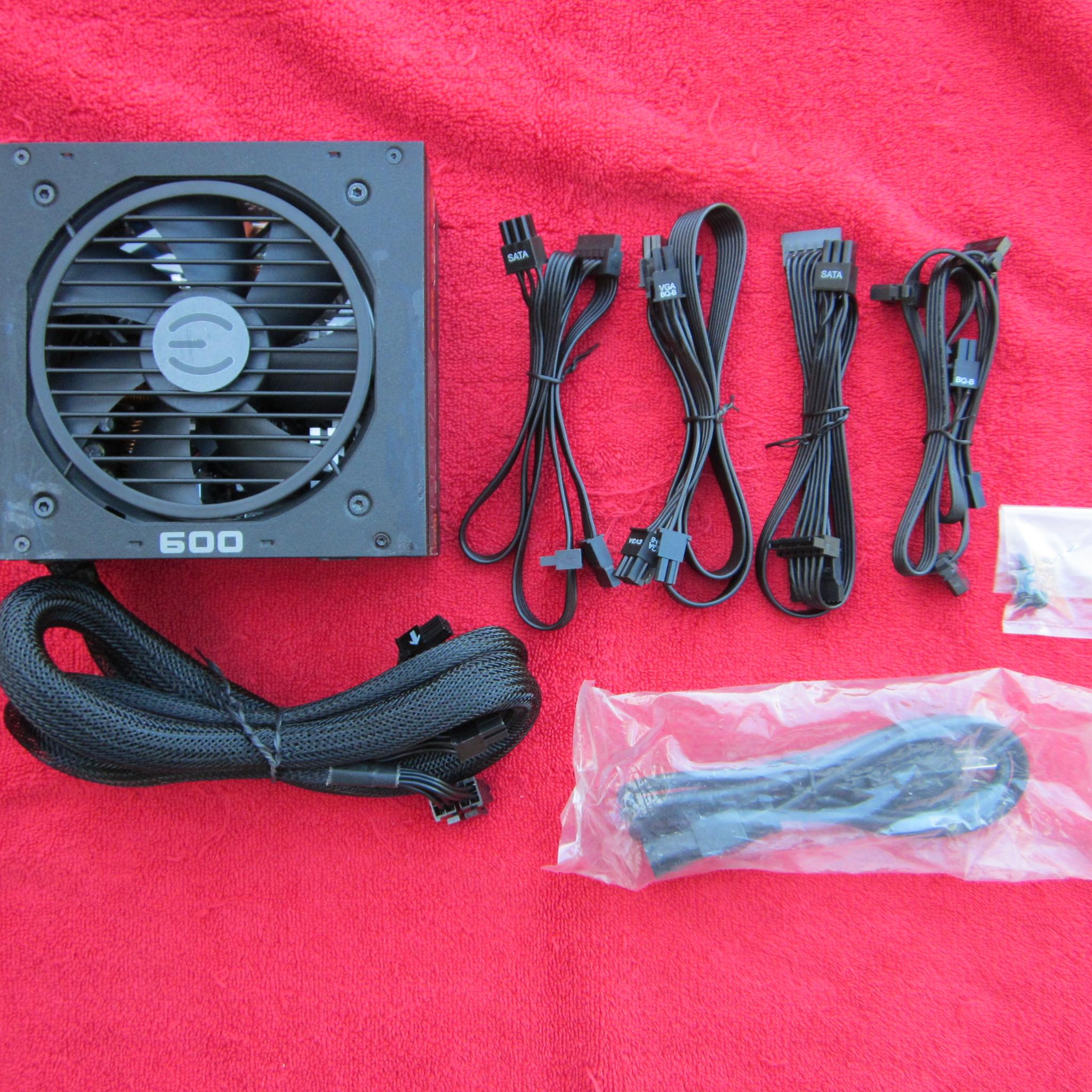 EVGA 600 BQ, 80+ BRONZE 600W, Semi Modular, Power Supply 110-BQ-0600-RX