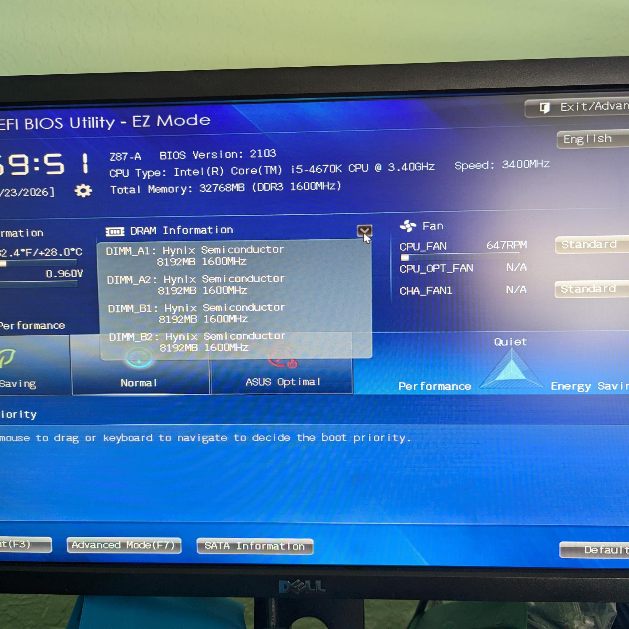 Asus Z87-A Motherboard | i5-4670K | 32GB RAM | WiFi BT Combo