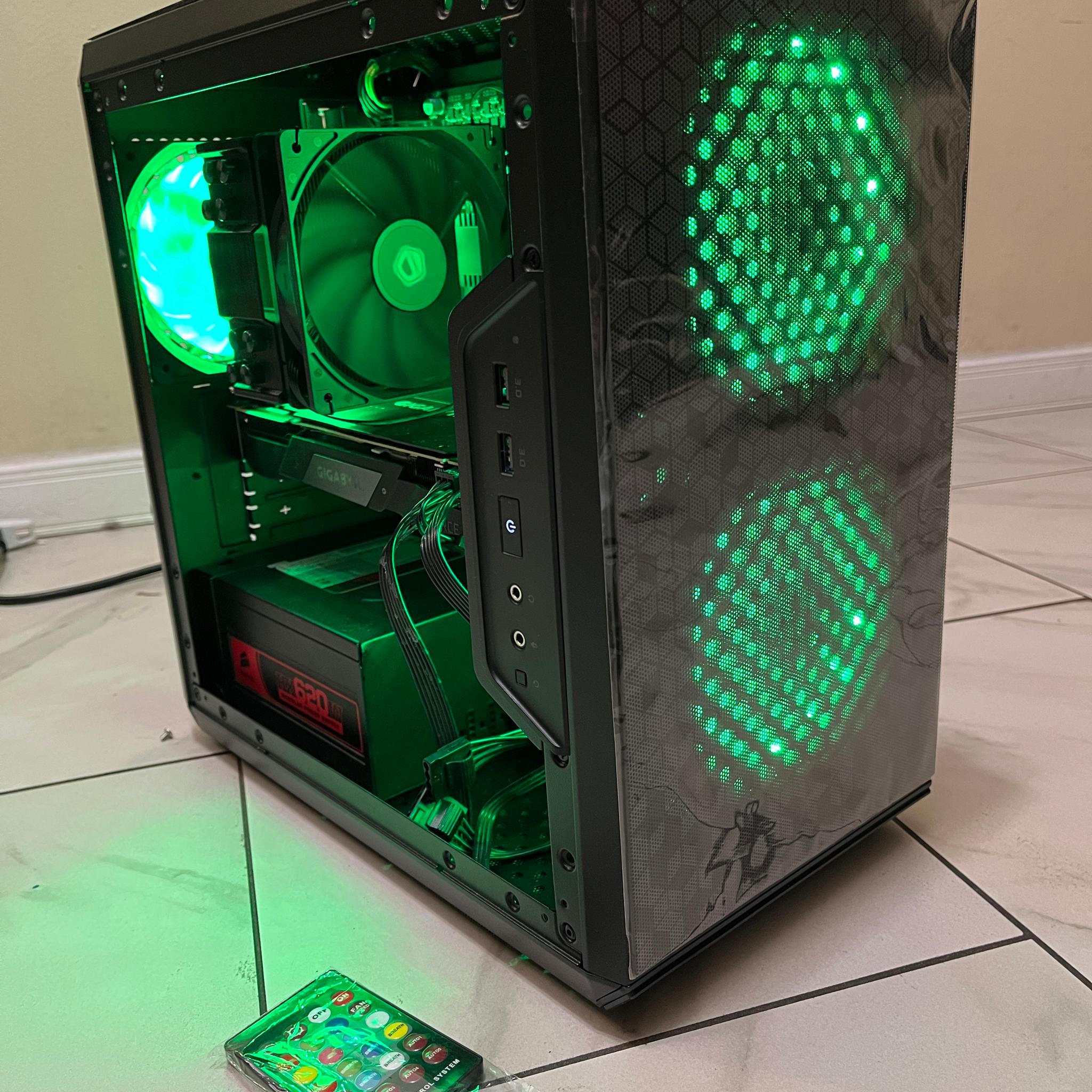 RTX 2080, Intel i5-12500, 16GB RAM, 1TB SSD, High FPS RGB Gaming PC /w Remote & Wi-Fi + BT