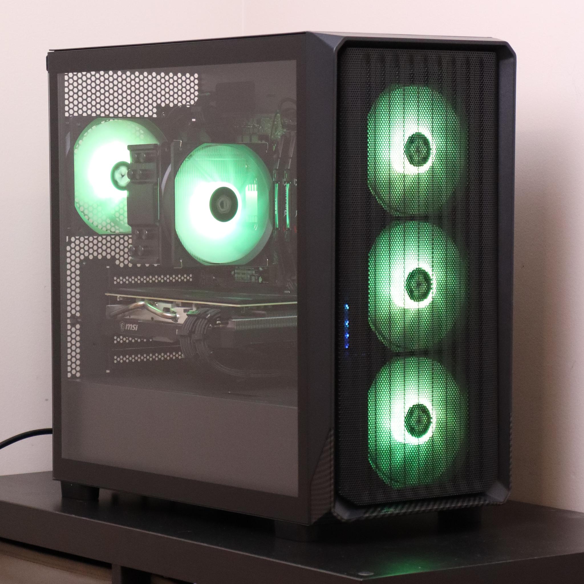 Black RGB 1080p Gaming PC | Ryzen 5 3600 - 5700xt