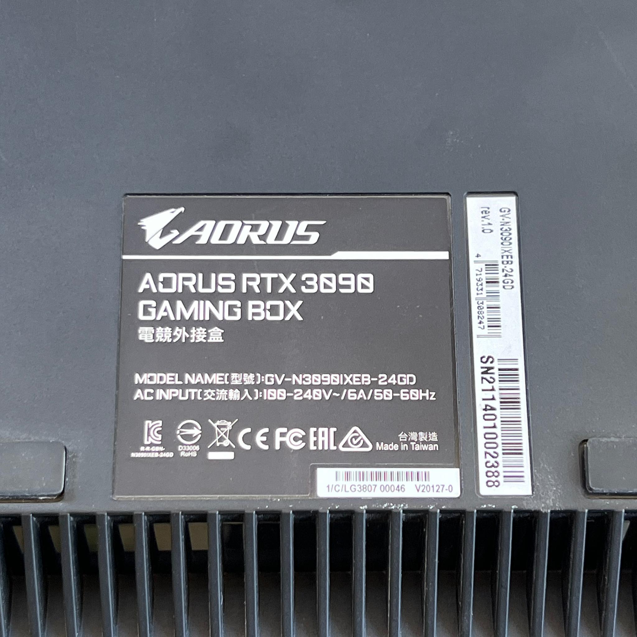 Gigabyte Aorus rtx 3090 24GB eGpu