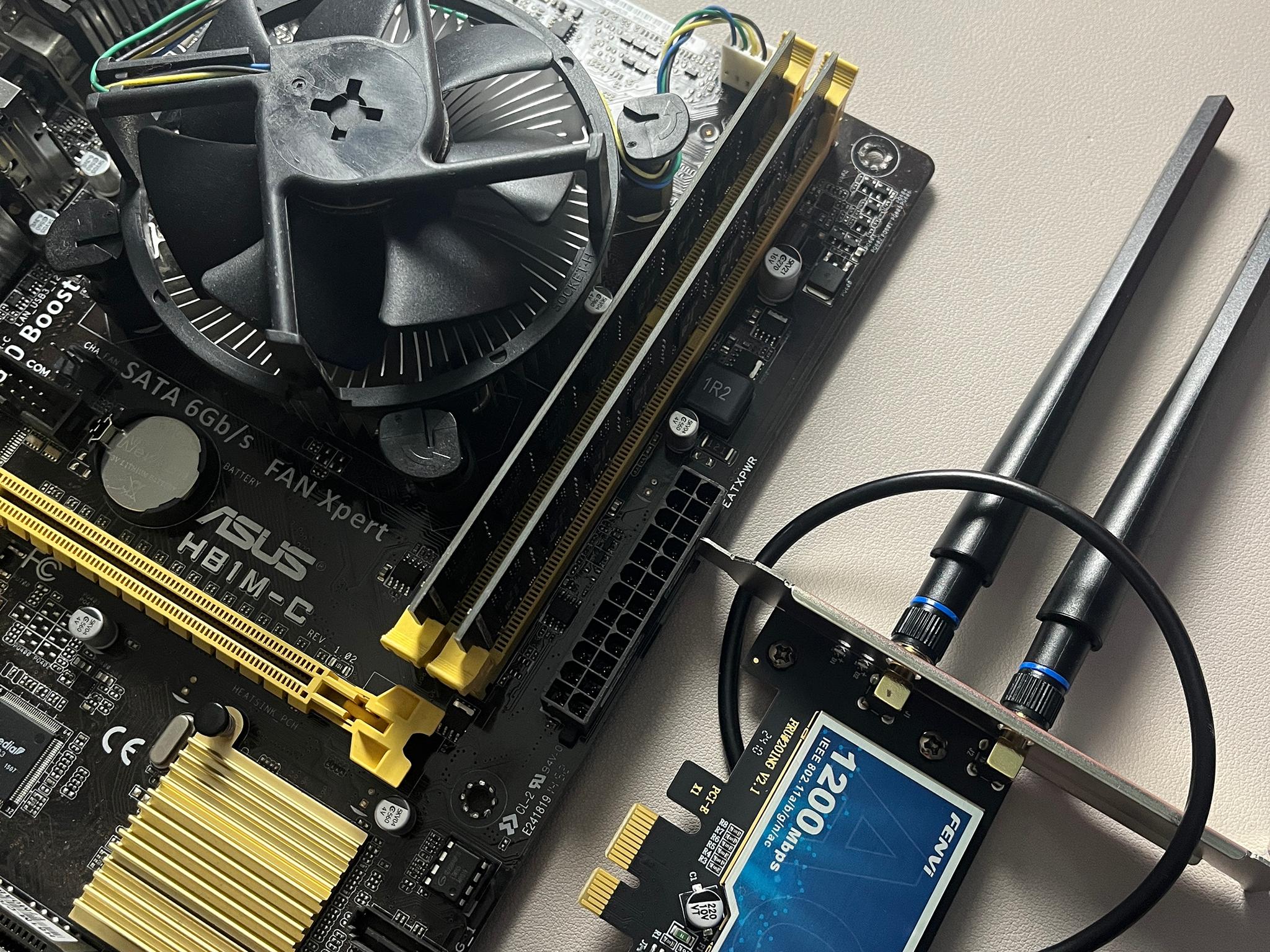 Combo! CPU RAM Motherboard & WiFi Card Intel i5 16GB RAM
