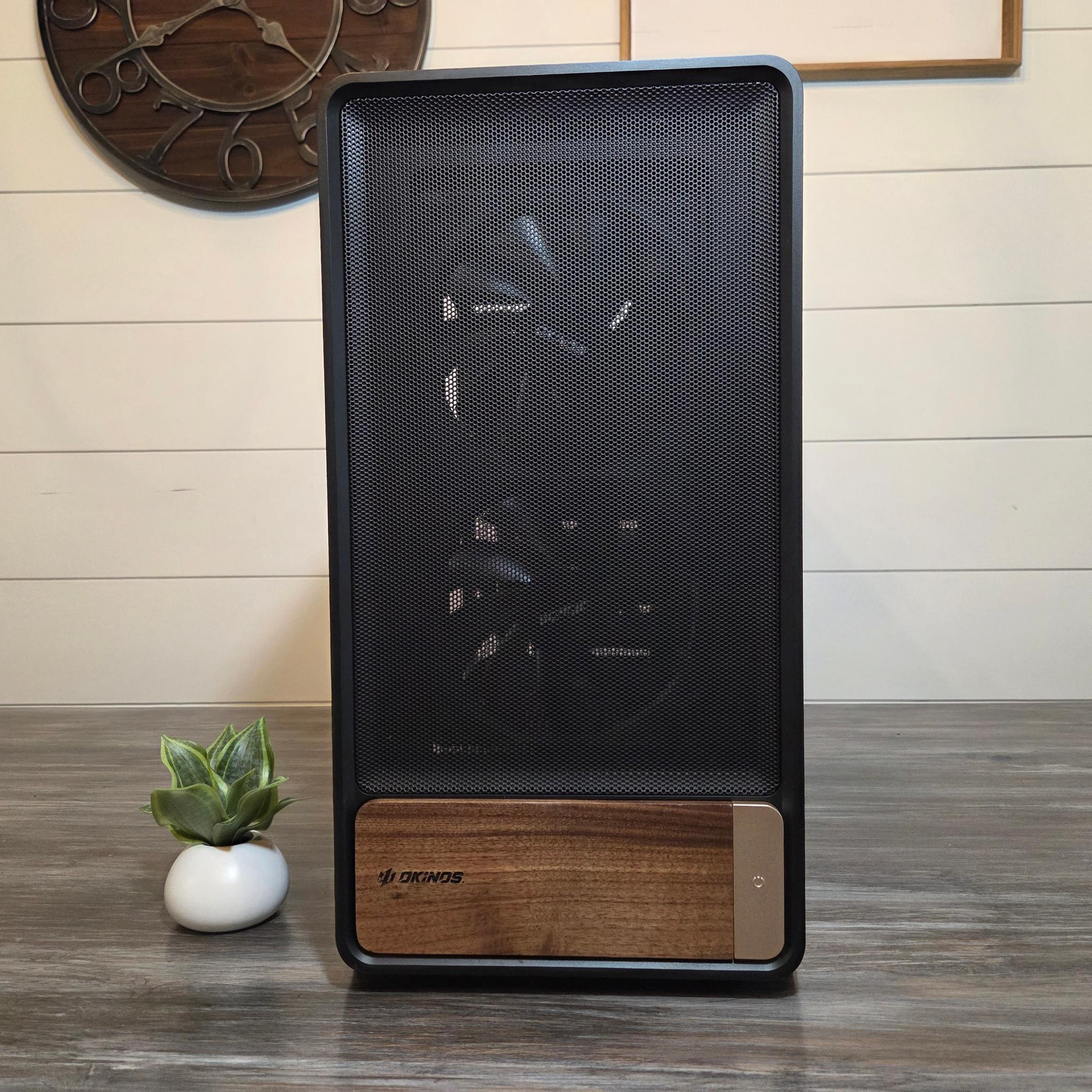 RX 9060 XT | 7600X3D | Sleek All Black/Wood Gaming PC | 1TB SSD | 16GB DDR5