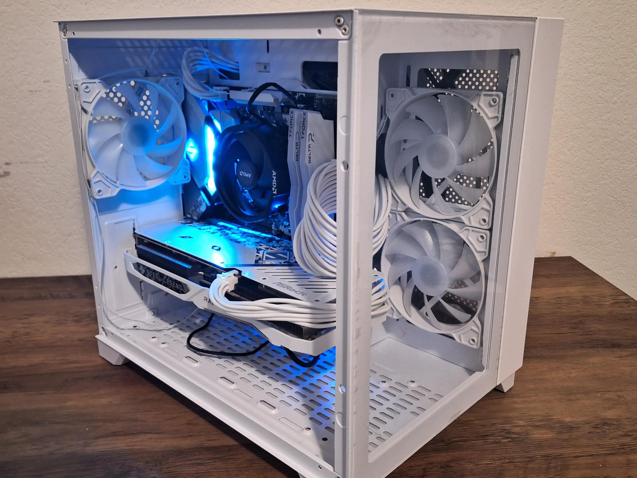 ✨Dream PC✨ All white Steel Legend™ Custom Build AMD Ryzen 5600X RX 6650 XT 32gb ram 1 tb ssd