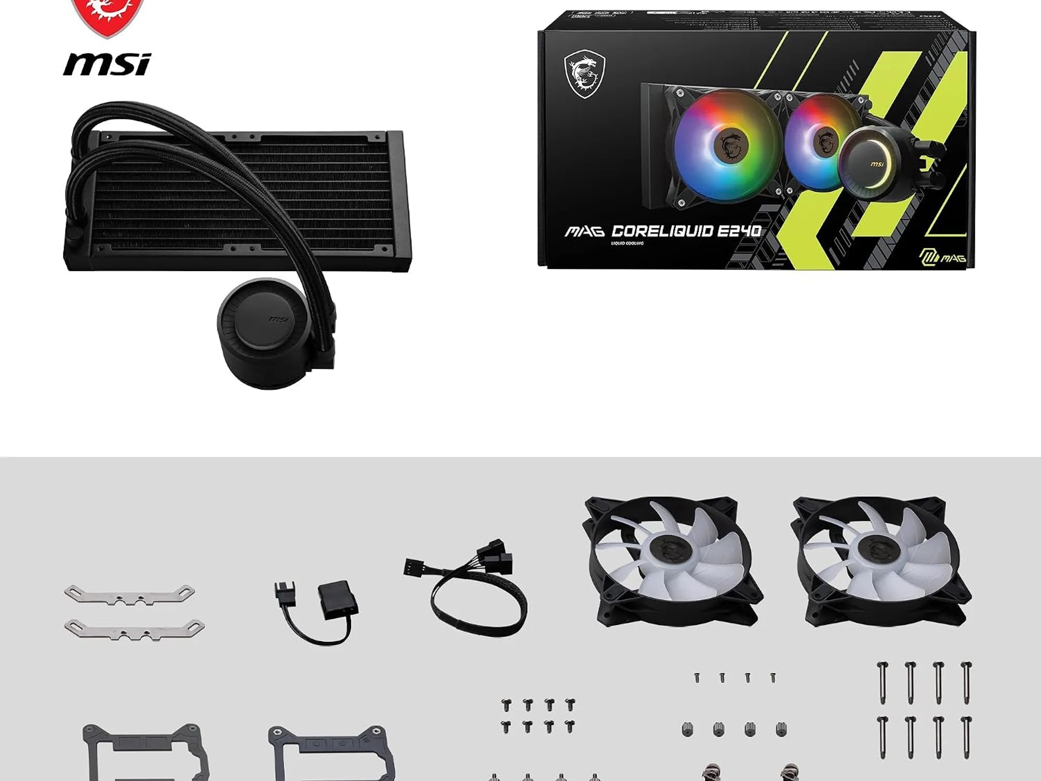 New MSI MAG CORELIQUID E240 AIO CPU Liquid Cooler