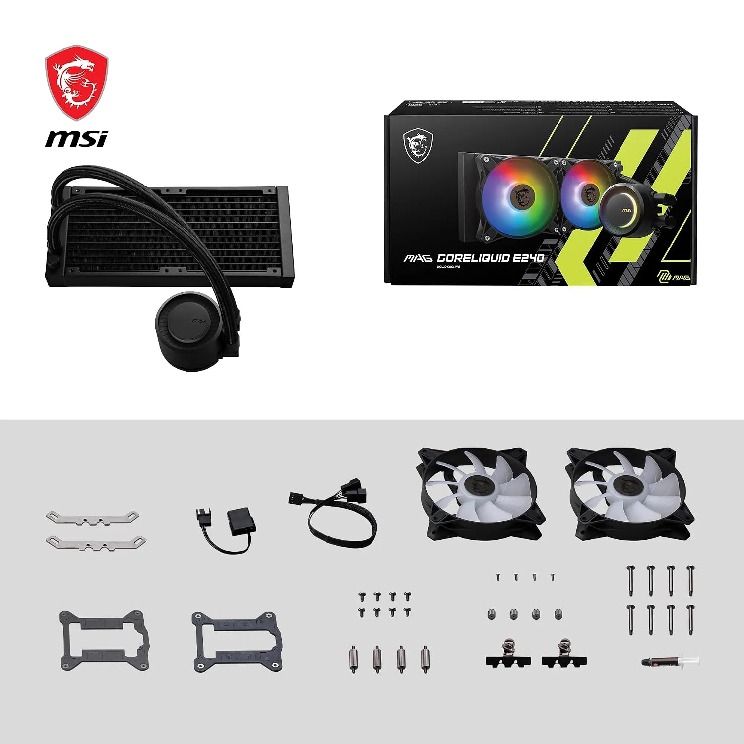 New MSI MAG CORELIQUID E240 AIO CPU Liquid Cooler
