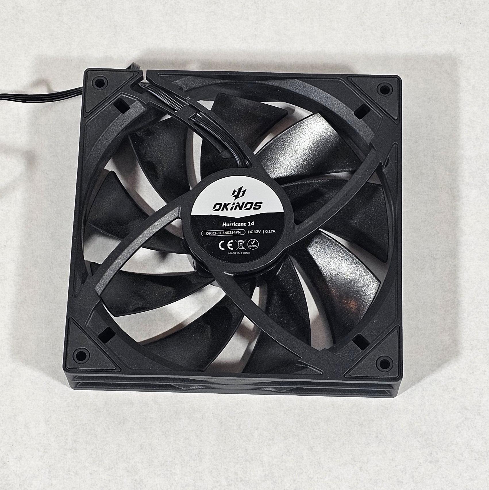Box of (5) 140mm Okinos PC Fans Lot