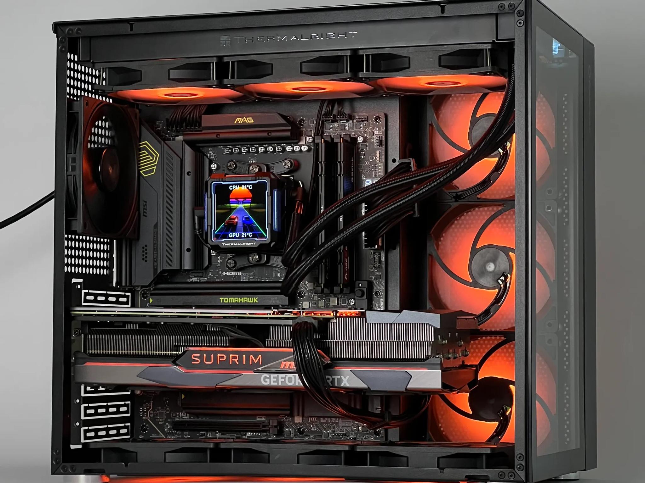 RTX 4070 Ti, Ryzen 9 9900X, 32GB DDR5, 1TB SSD, WiFi - Liquid Cooled Gaming PC