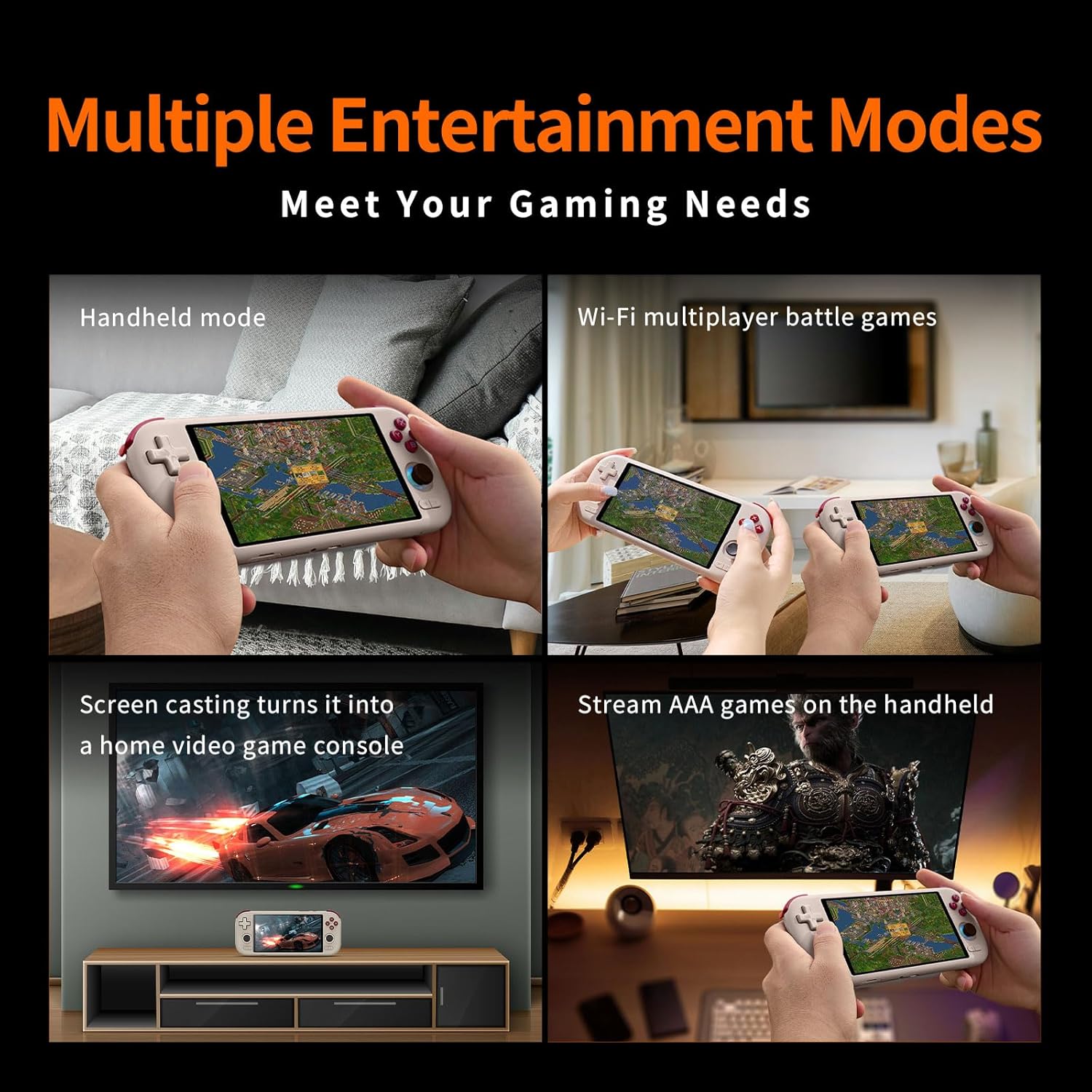 Mangmi Air X Game Console,5.5 Inch IPS LCD Android 14 System and 5000mAh Battery Video Games Console