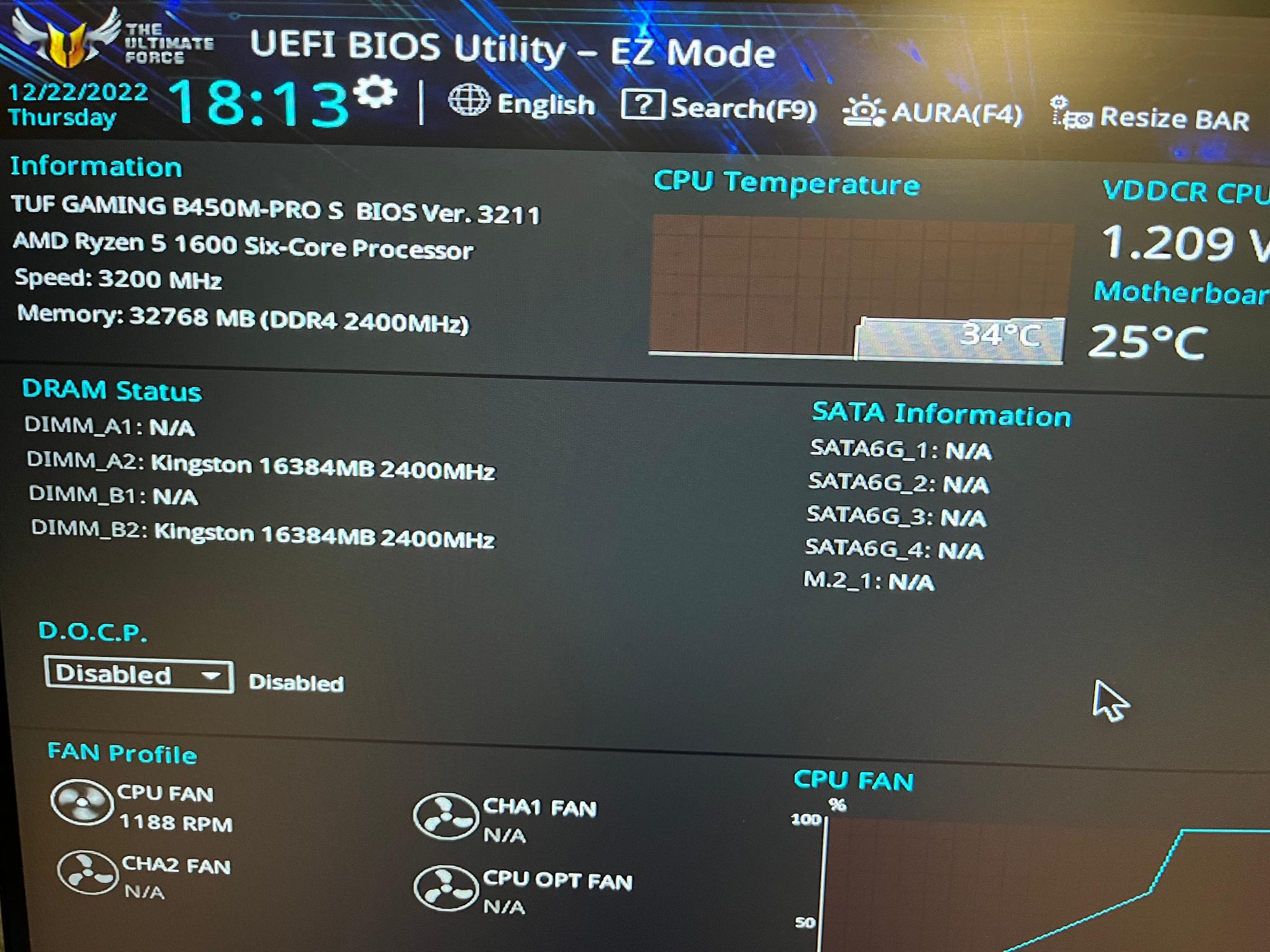 Asus B450M Pro S w/ Ryzen 5 1600AF Combo