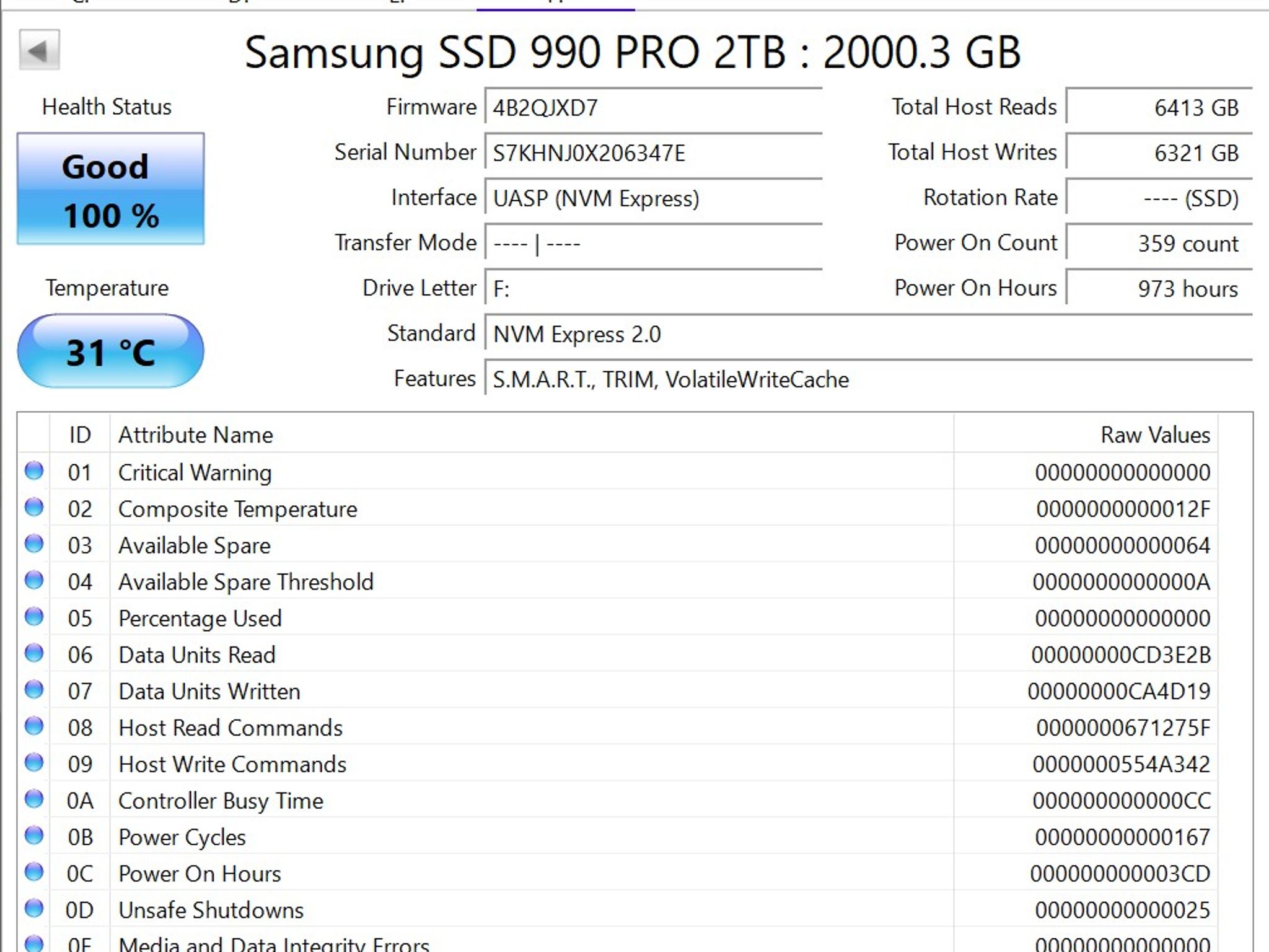 Samsung 990 PRO 2TB NVMe SSD – PCIe 4.0 M.2 2280 – Up to 7,450 MB/s