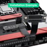 M.2 M Key PCI-E 4.0 2280 NGFF 90 Degree PCIe X4 Extender Cable M2 PCI-E 4X Female M2 2230 Right Bend