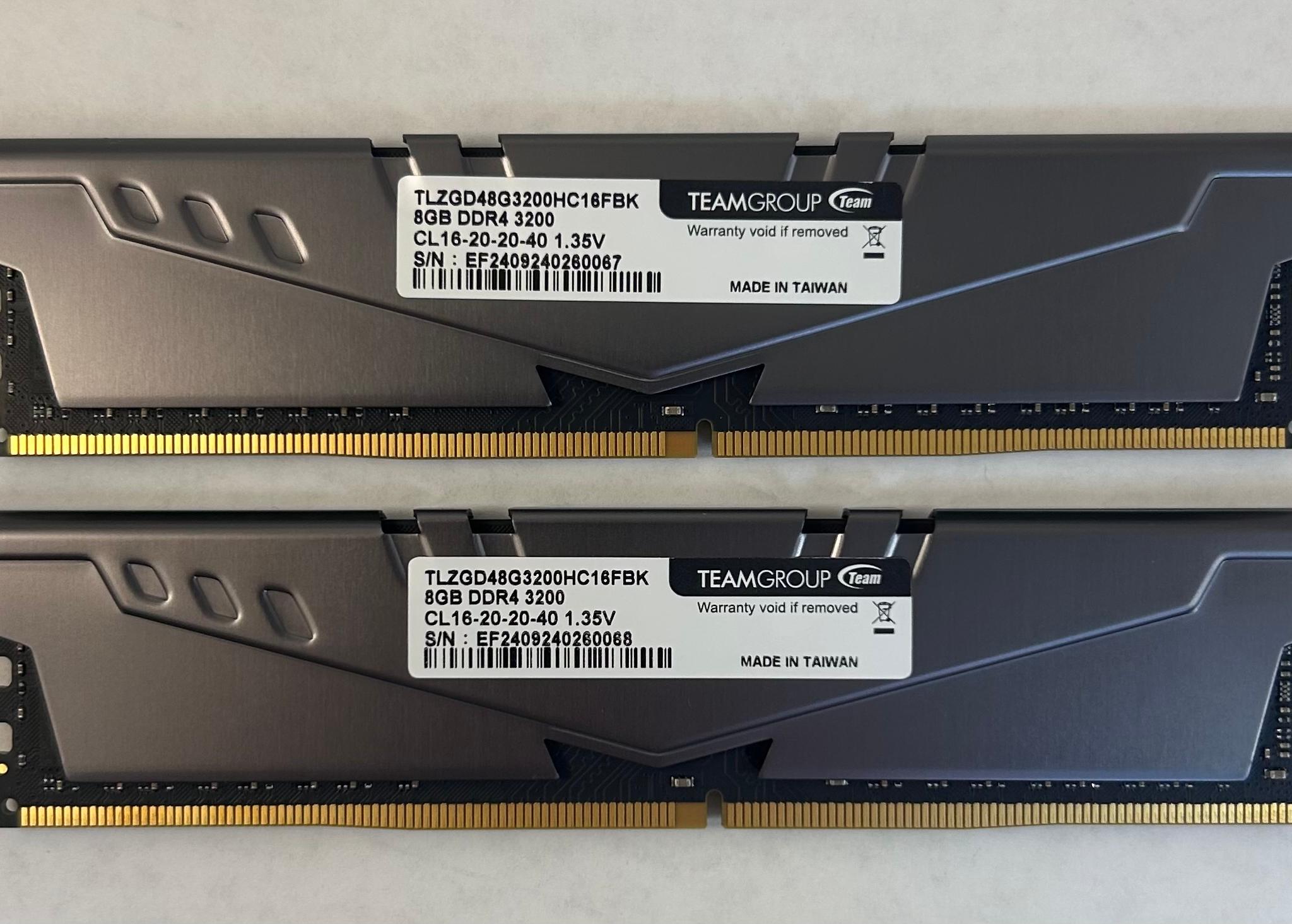 TeamGroup T-Force Vulcan Z 16GB (8GBx2) DDR4 3200MHz