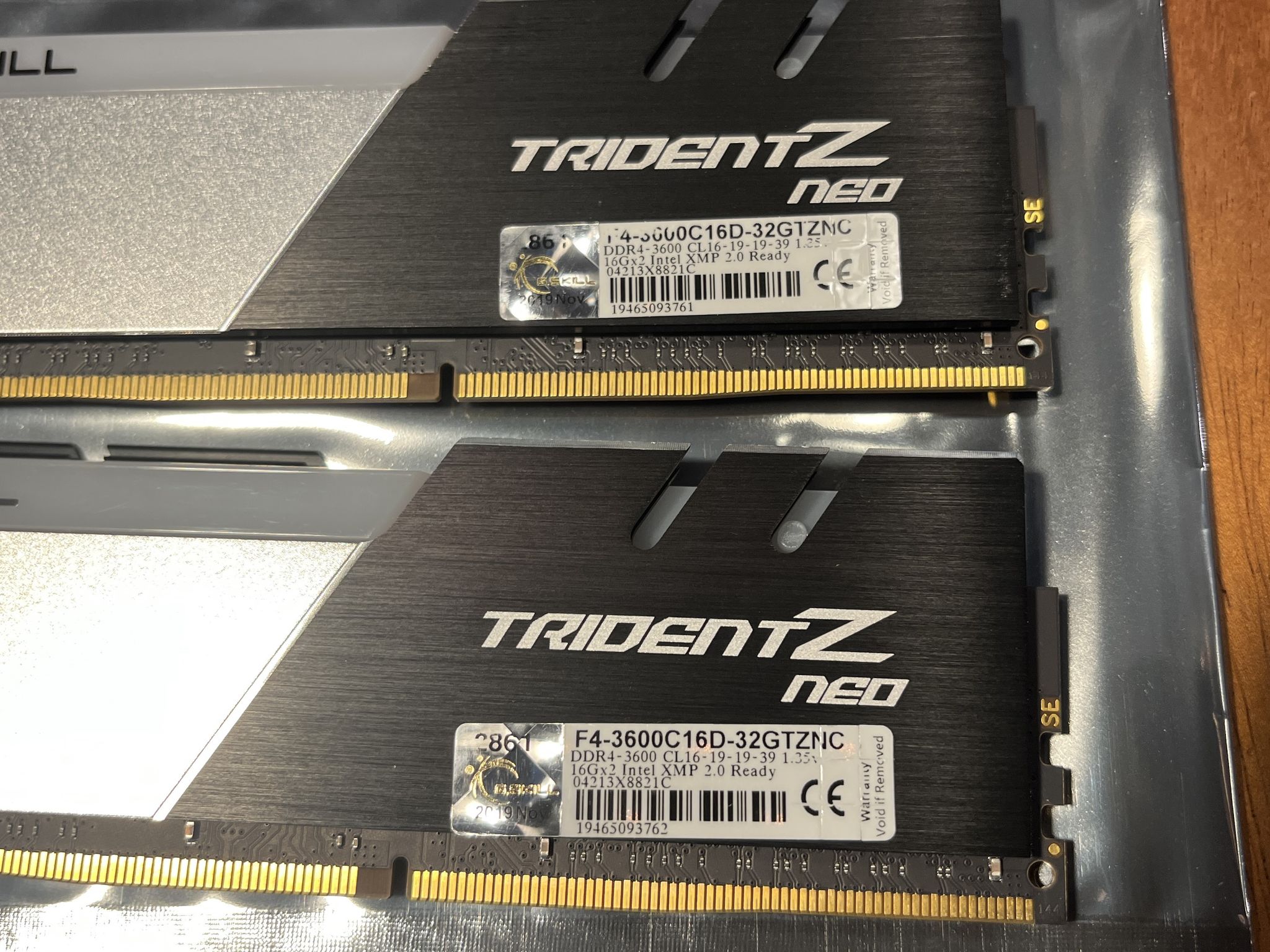 G.Skill Trident Z Neo Series 32GB (2x16GB) RAM DDR4 3600MHz F4-3600C16D-32GTZNC